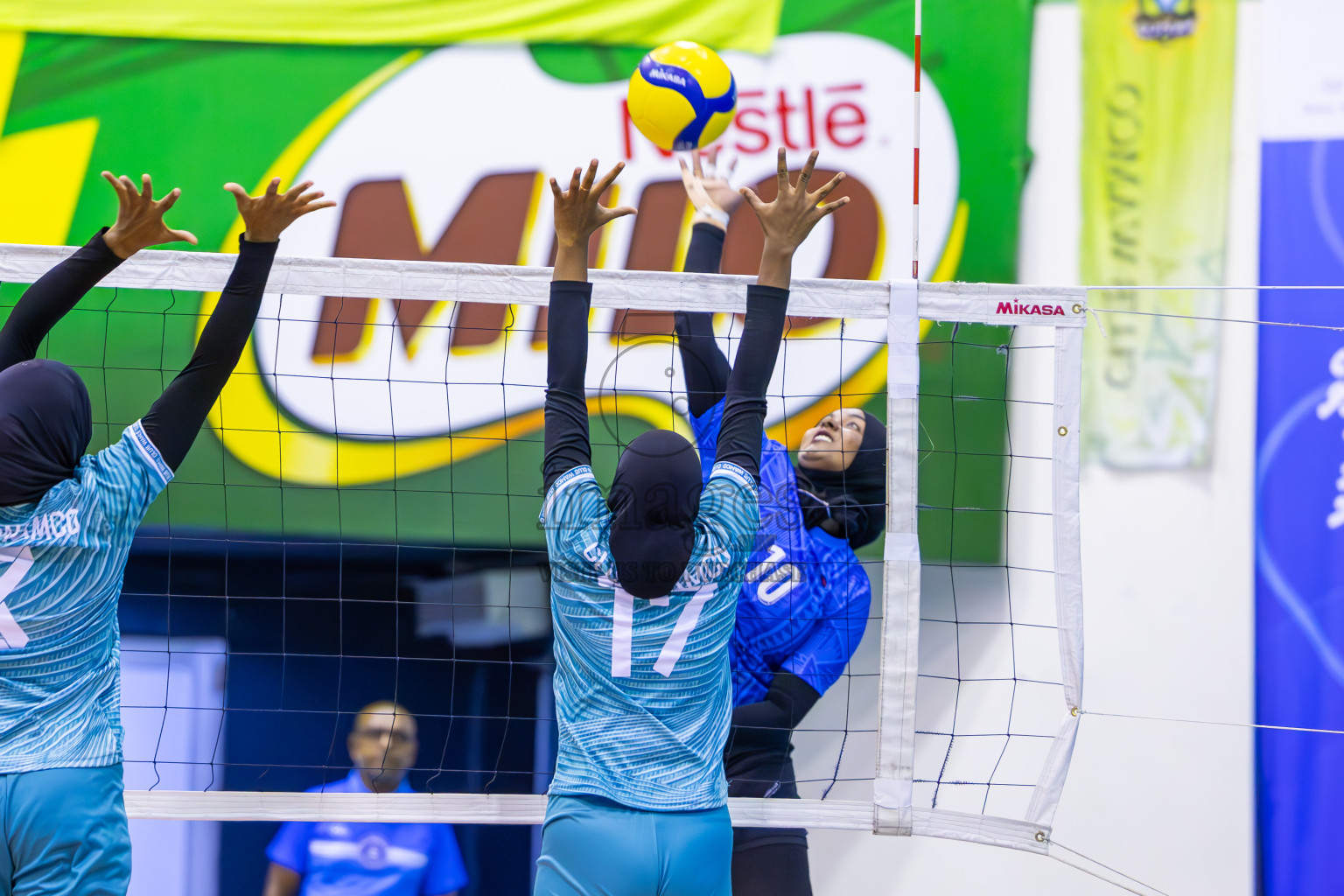 Club WAMCO vs Police Club in the final of National Volleyball Championship 2024 (women's division) was held in Social Center Indoor Hall on Thursday, 24th October 2024. 
Photos: Ismail Thoriq / images.mv