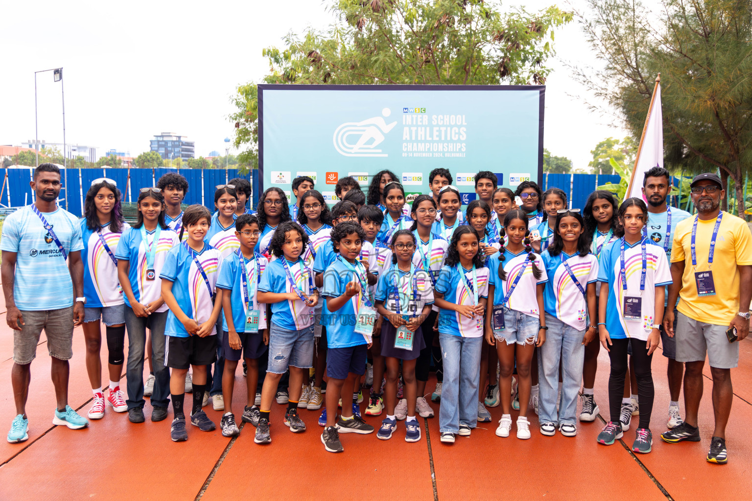 Day 6 of MWSC Interschool Athletics Championships 2024 held in Hulhumale Running Track, Hulhumale, Maldives on Thursday, 14th November 2024. Photos by: Ismail Thoriq / Images.mv