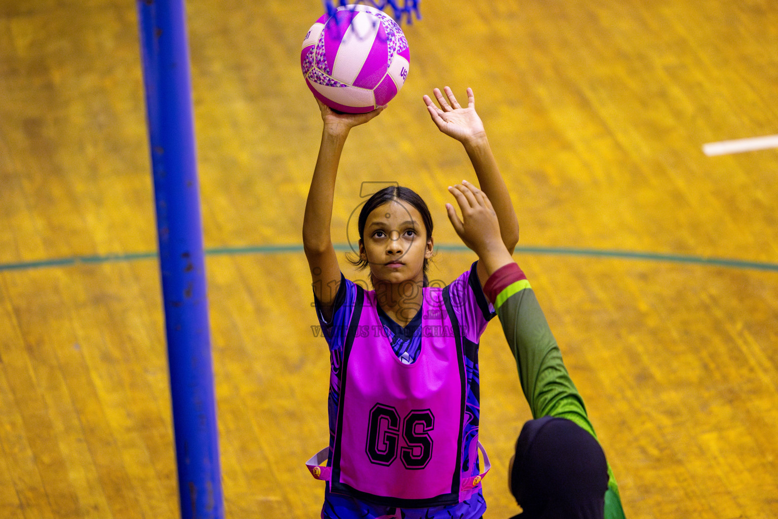 N Sports Acamdemy A vs Fiontti Sports Club in Day 3 of 3rd Netball Junior Championship, held at Social Center on Tuesday, 21st January 2025 . Photos: Nausham Waheed / images.mv