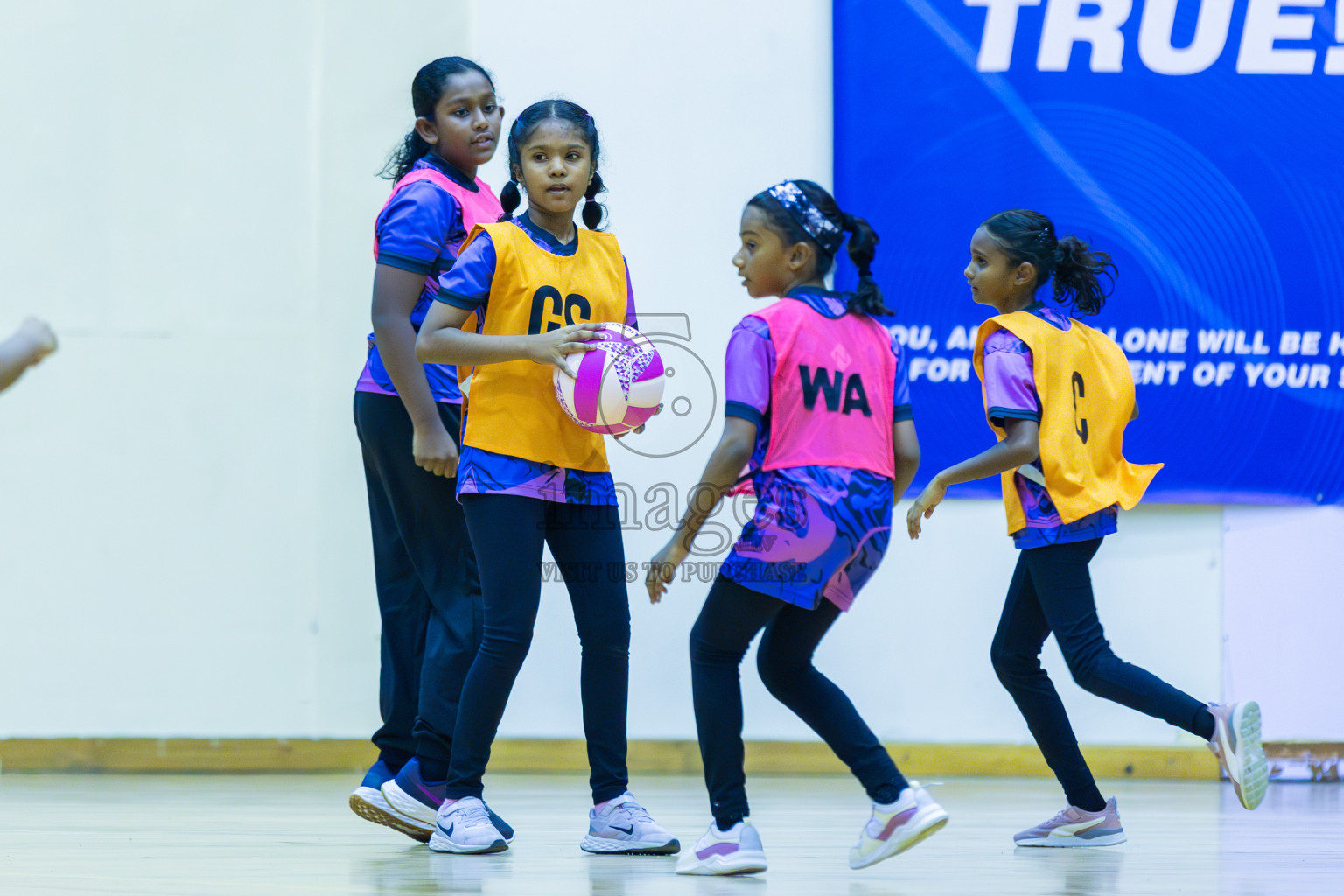 N Sports Academy B vs N Sports Academy B (U11) in Day 1 of 3rd Junior Championship - Netball association of Maldives, held at Social Center on 19th January 2025 . Photos by Shuu Abdul Sattar