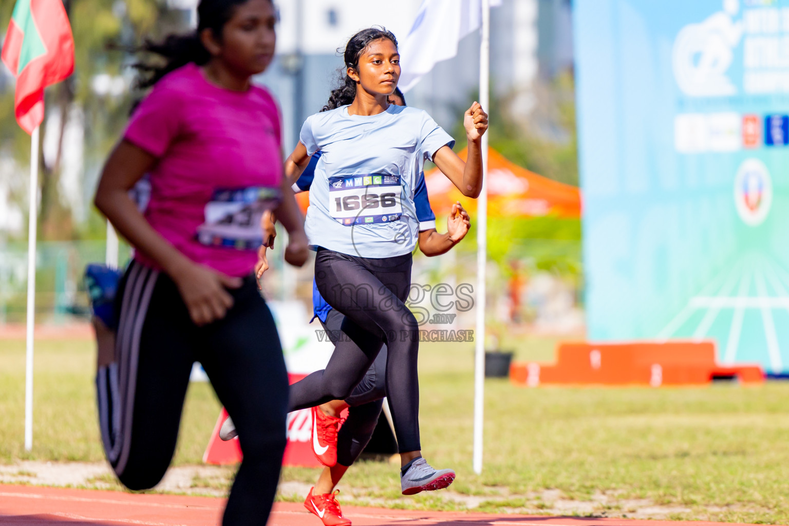 Day 3 of MWSC Interschool Athletics Championships 2024 held in Hulhumale Running Track, Hulhumale, Maldives on Monday, 11th November 2024. Photos by: Nausham Waheed / Images.mv