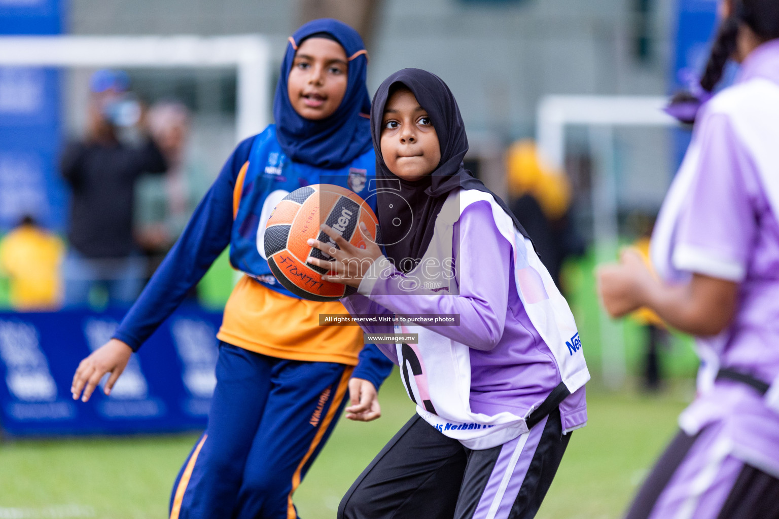 Day 2 of Nestle' Kids Netball Fiesta 2023 held in Henveyru Stadium, Male', Maldives on Thursday, 1st December 2023. Photos by Nausham Waheed / Images.mv