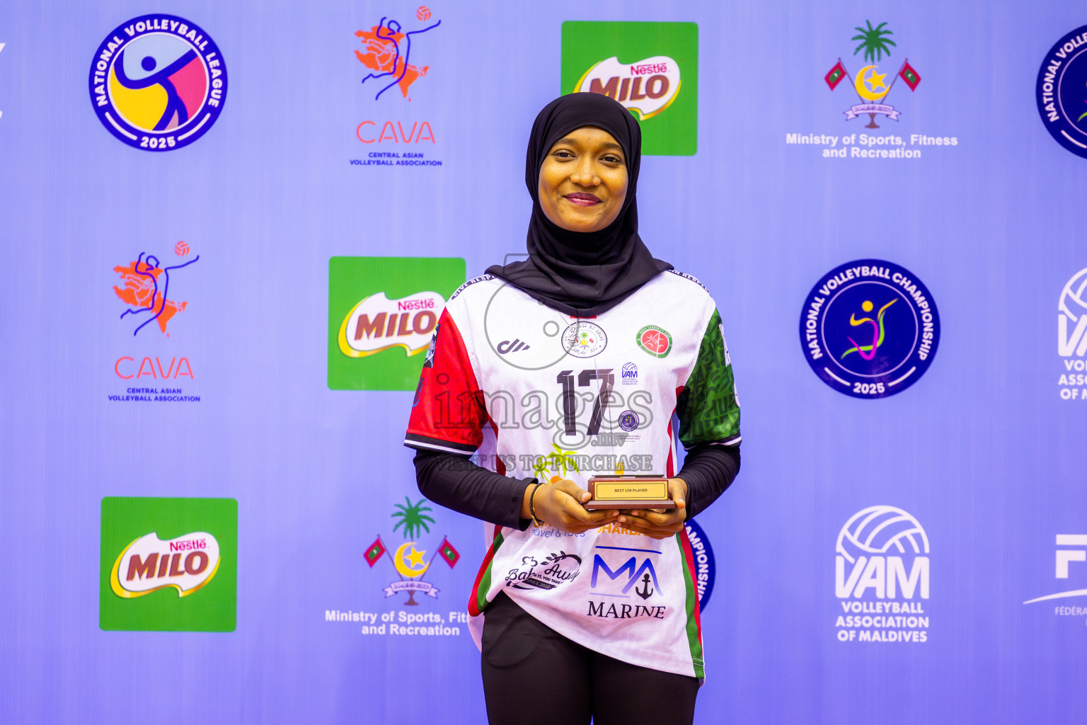 Police Club vs Club Wamco in the Final of Women's Division of National Volleyball Championship 2025 held in Male', Maldives on Sunday, 4th May 2025 at Social Center Indoor Hall Photos By: Nausham Waheed / images.mv