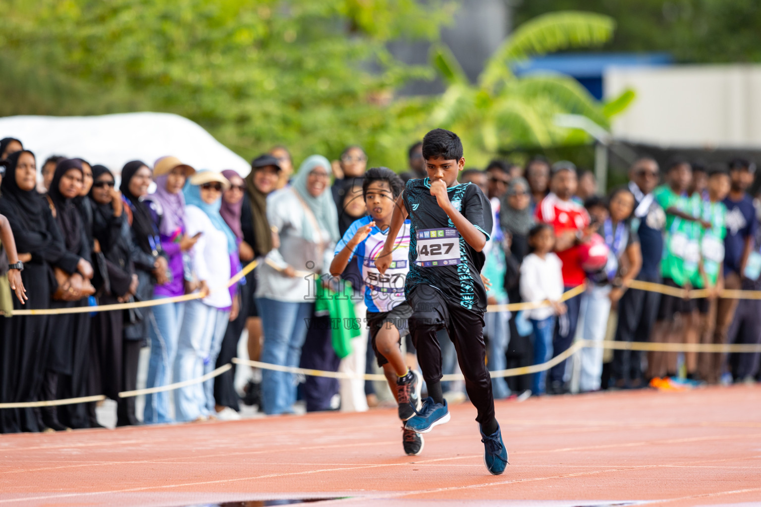 Day 1 of MWSC Interschool Athletics Championships 2024 held in Hulhumale Running Track, Hulhumale, Maldives on Saturday, 9th November 2024. 
Photos by: Ismail Thoriq / images.mv