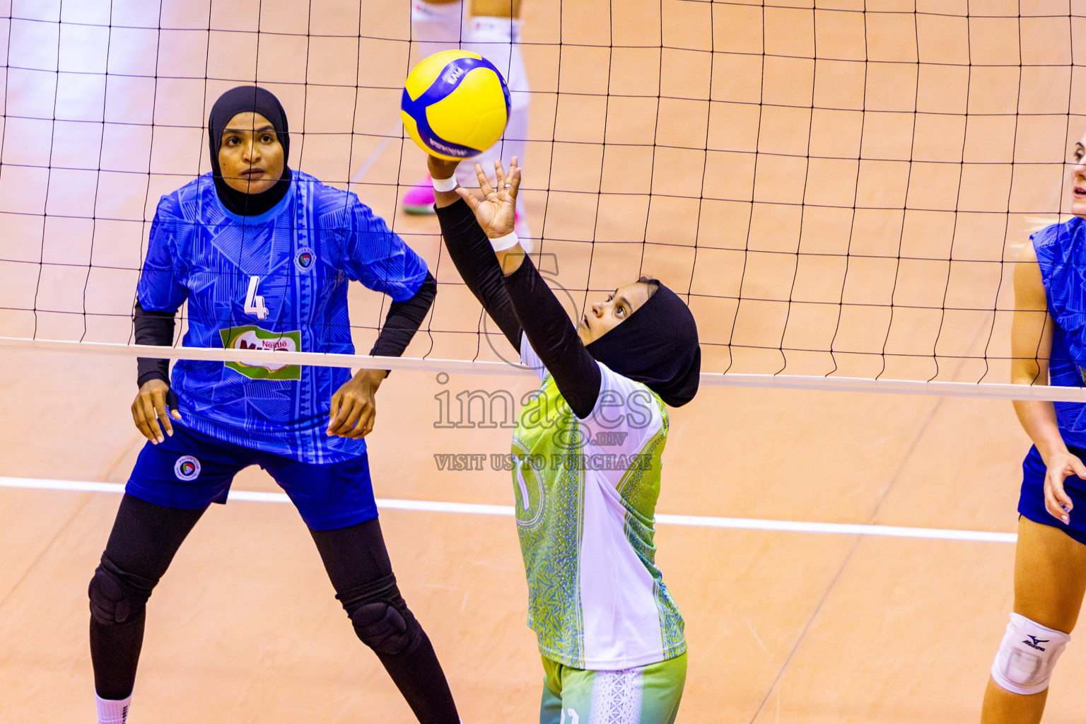 Club WAMCO vs Police Club in Semi Finals of Women's Division of VAM Cup 2025 held in Male', Maldives on Tuesday, 15th April 2025 at Social Center Indoor Hall Photos By: Nausham Waheed / images.mv