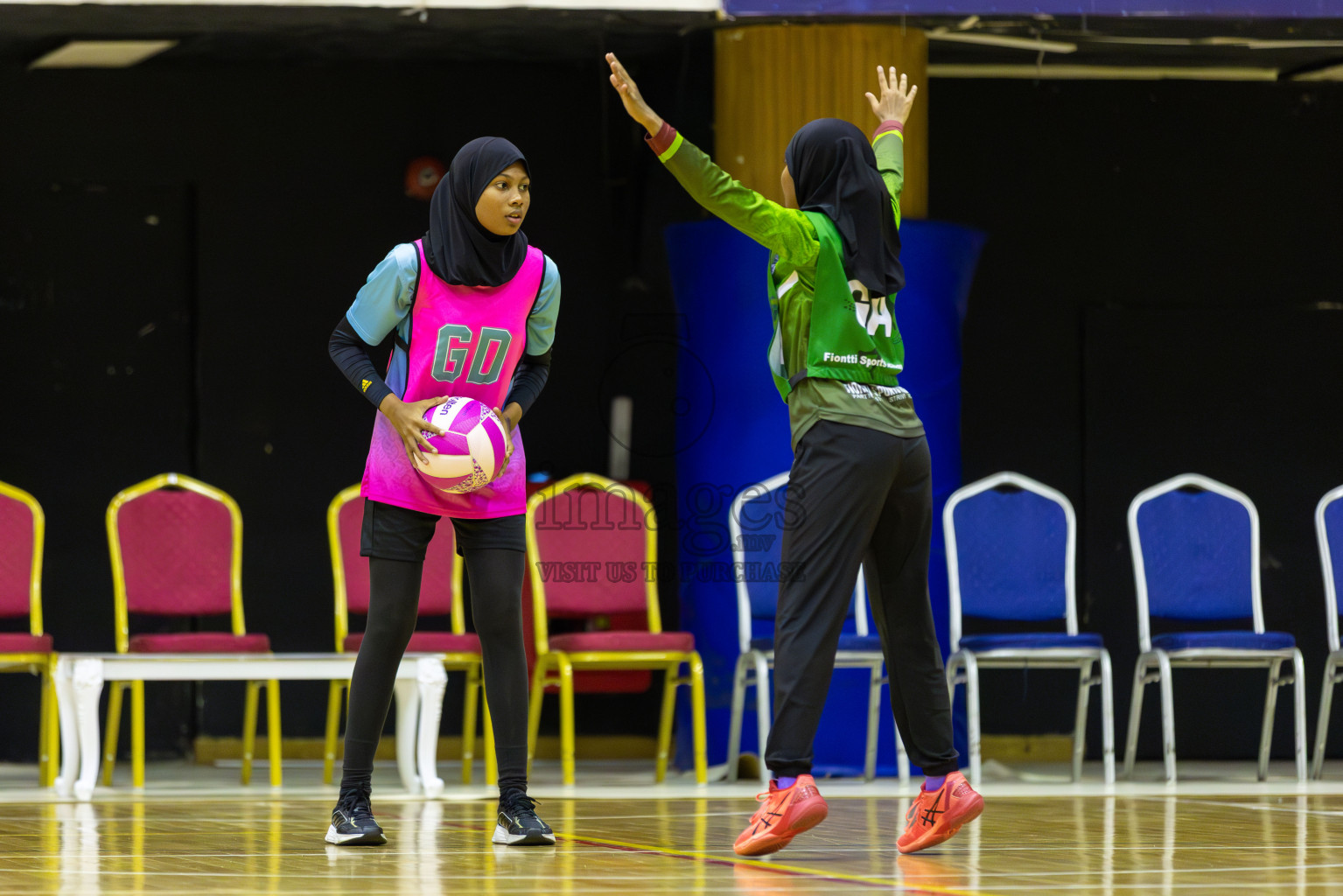 Young netter A vd Fionti sports academy in Day 3 of 3rd Netball Junior Championship, held at Social Center on Wednesday 22nd January 2025 . Photos: Shuu Abdul Sattar / images.mv