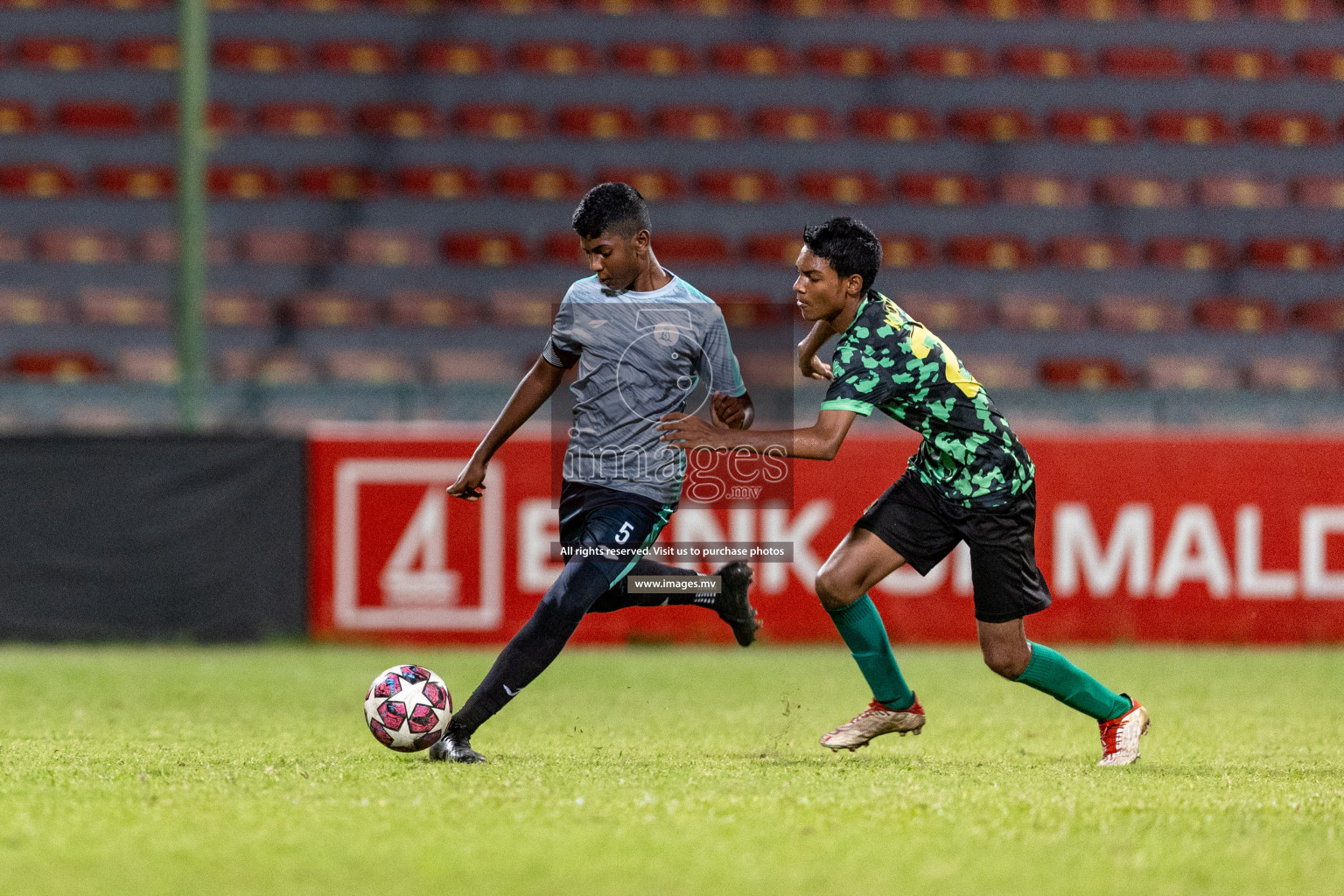 Kalaafaanu School vs Ahmadhiyya International School in the Final of FAM U13 Inter School Football Tournament 2022/23 was held in National Football Stadium on Sunday, 11th June 2023. Photos: Ismail Thoriq / images.mv