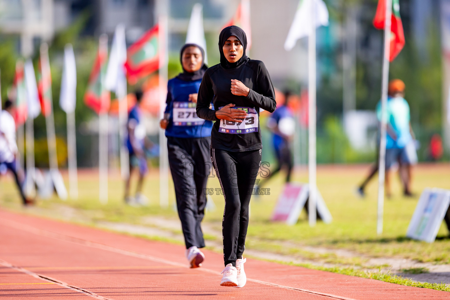 Day 6 of MWSC Interschool Athletics Championships 2024 held in Hulhumale Running Track, Hulhumale, Maldives on Thursday, 14th November 2024. Photos by: Nausham Waheed / Images.mv