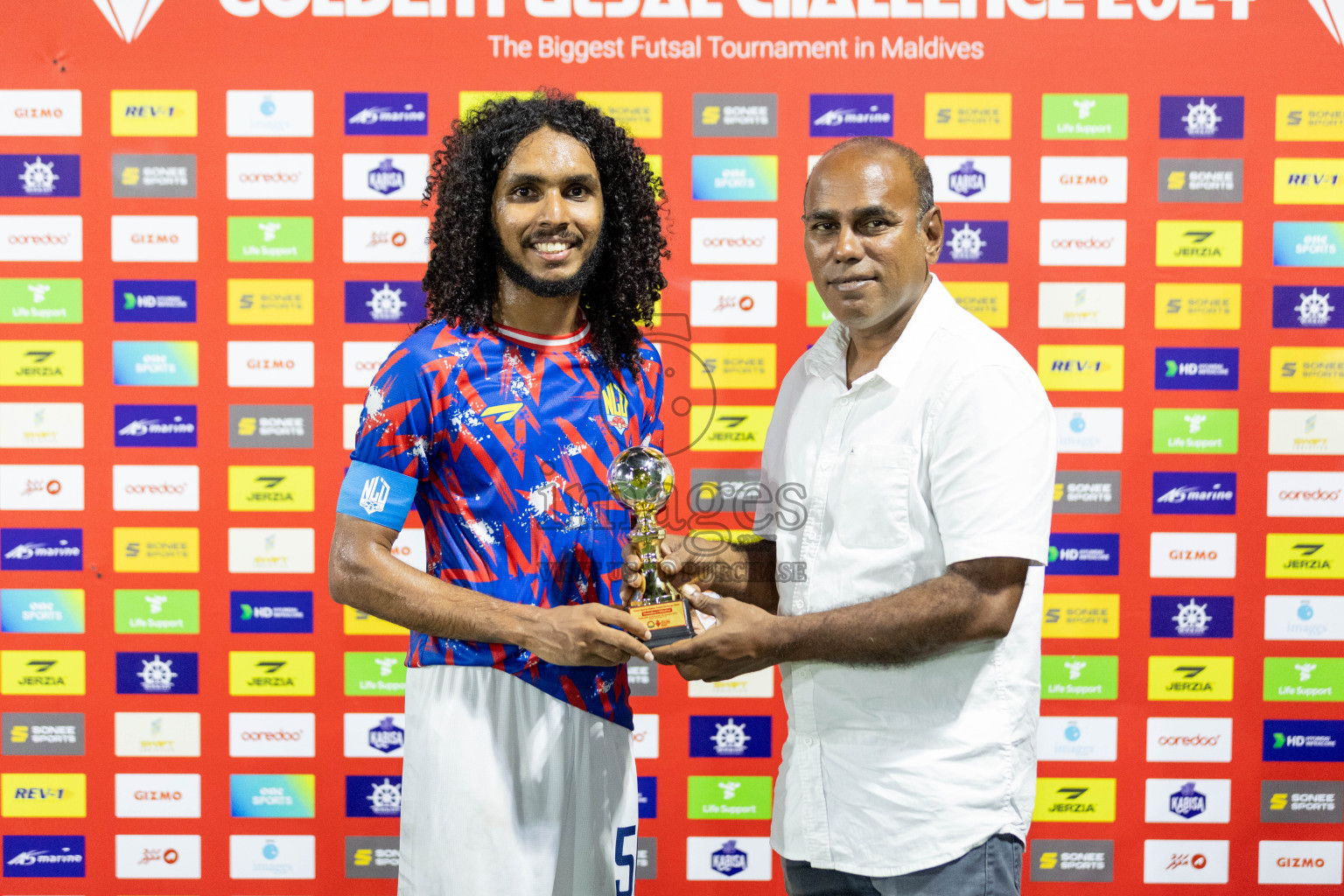 GA Dhaandhoo VS GA Nilandhoo in Day 14 of Golden Futsal Challenge 2024 was held on Sunday, 28th January 2024, in Hulhumale', Maldives Photos: Nausham Waheed / images.mv