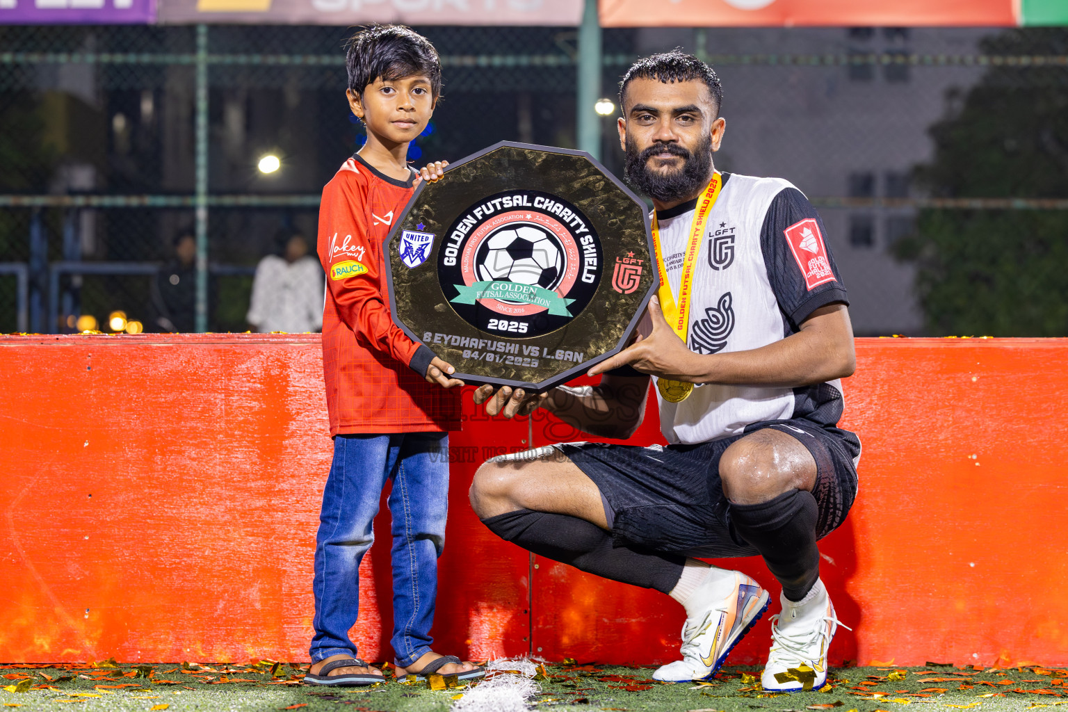 Opening of Golden Futsal Challenge 2025 with Charity Shield Match between L.Gan vs B.Eydhafushi was held on Saturday, 4th January 2025, in Hulhumale', Maldives Photos: Ismail Thoriq / images.mv