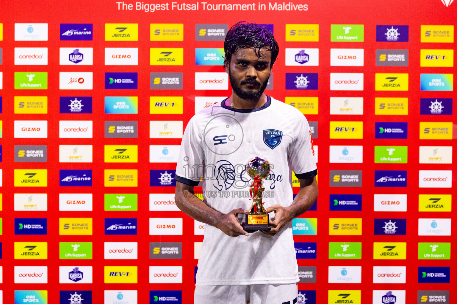 M. Raiymandhoo vs M. Veyvah in Day 19 of Golden Futsal Challenge 2024 was held on Friday, 2nd February 2024 in Hulhumale', Maldives Photos: Hassan Simah / images.mv