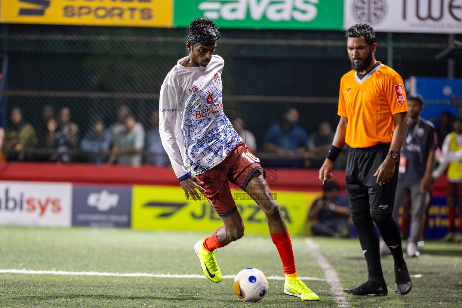 Th Dhiyamigili vs Th Vilufushi  in Day 6 of Golden Futsal Challenge 2025 on Friday, 6th January 2025, in Hulhumale', Maldives
Photos: Ismail Thoriq / images.mv
