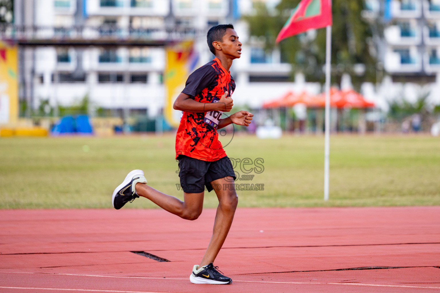 Day 1 of MWSC Interschool Athletics Championships 2024 held in Hulhumale Running Track, Hulhumale, Maldives on Saturday, 9th November 2024. 
Photos by: Hassan Simah / Images.mv