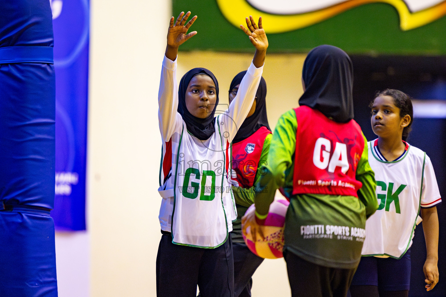 Fiontti Sports Club vs Net Queens in Day 2 of 3rd Junior Championship - Netball association of Maldives, held at Social Center on Monday 20th January 2025 . Photos by Nausham Waheed