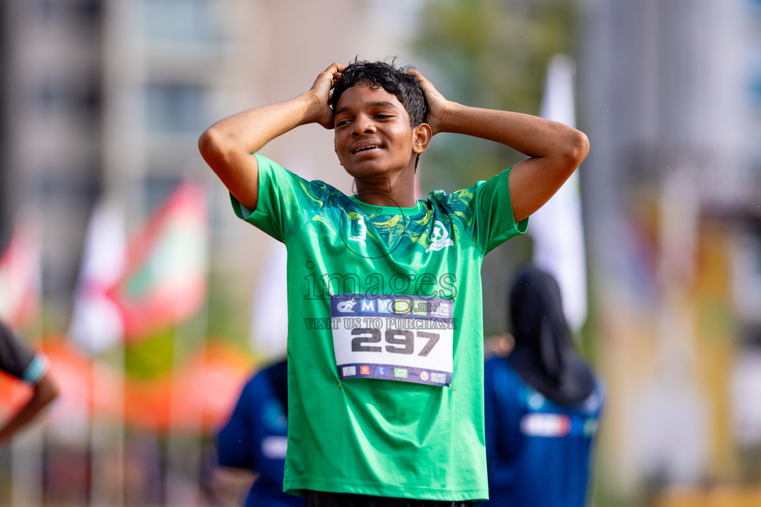 Day 3 of MWSC Interschool Athletics Championships 2024 held in Hulhumale Running Track, Hulhumale, Maldives on Monday, 11th November 2024. 
Photos by: Hassan Simah / Images.mv