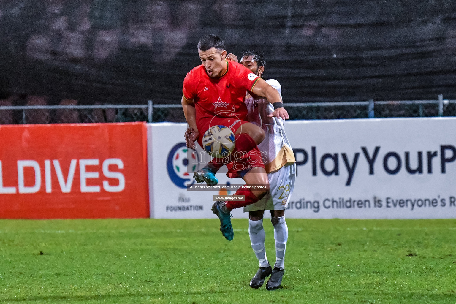 Da Grande vs Club Teenage in Dhivehi Premier League Qualification 22 on 24th Aug 2022, held in National Football Stadium, Male', Maldives Photos: Nausham Waheed / Images.mv