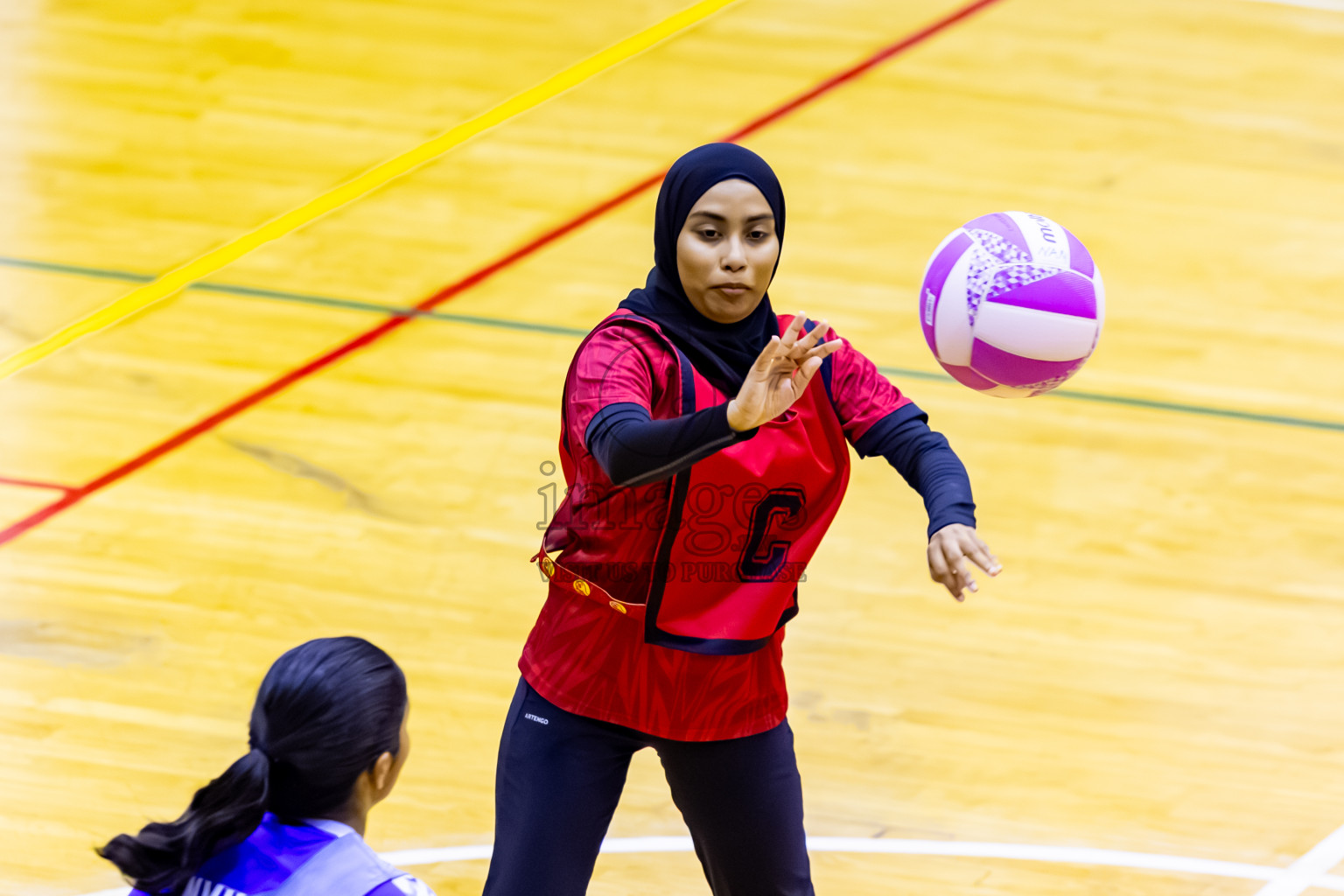 C Matrix vs Invicto SC in Day 4 of 24th Milo Netball Association Championship held in Social Center at Male', Maldives on Thursday, 4th September 2025. Photos: Nausham Waheed / images.mv