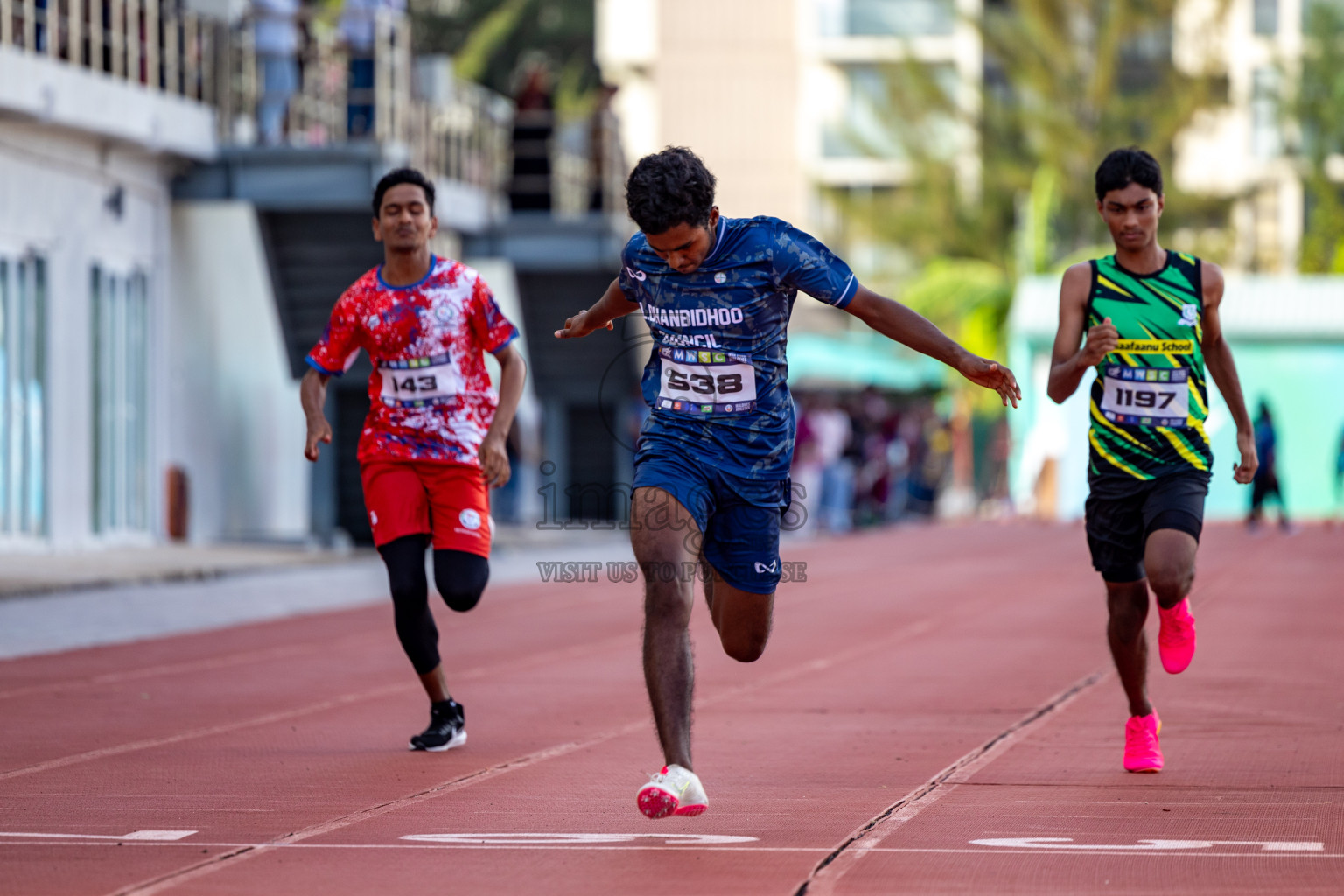 Day 1 of MWSC Interschool Athletics Championships 2024 held in Hulhumale Running Track, Hulhumale, Maldives on Saturday, 9th November 2024. 
Photos by: Hassan Simah / Images.mv