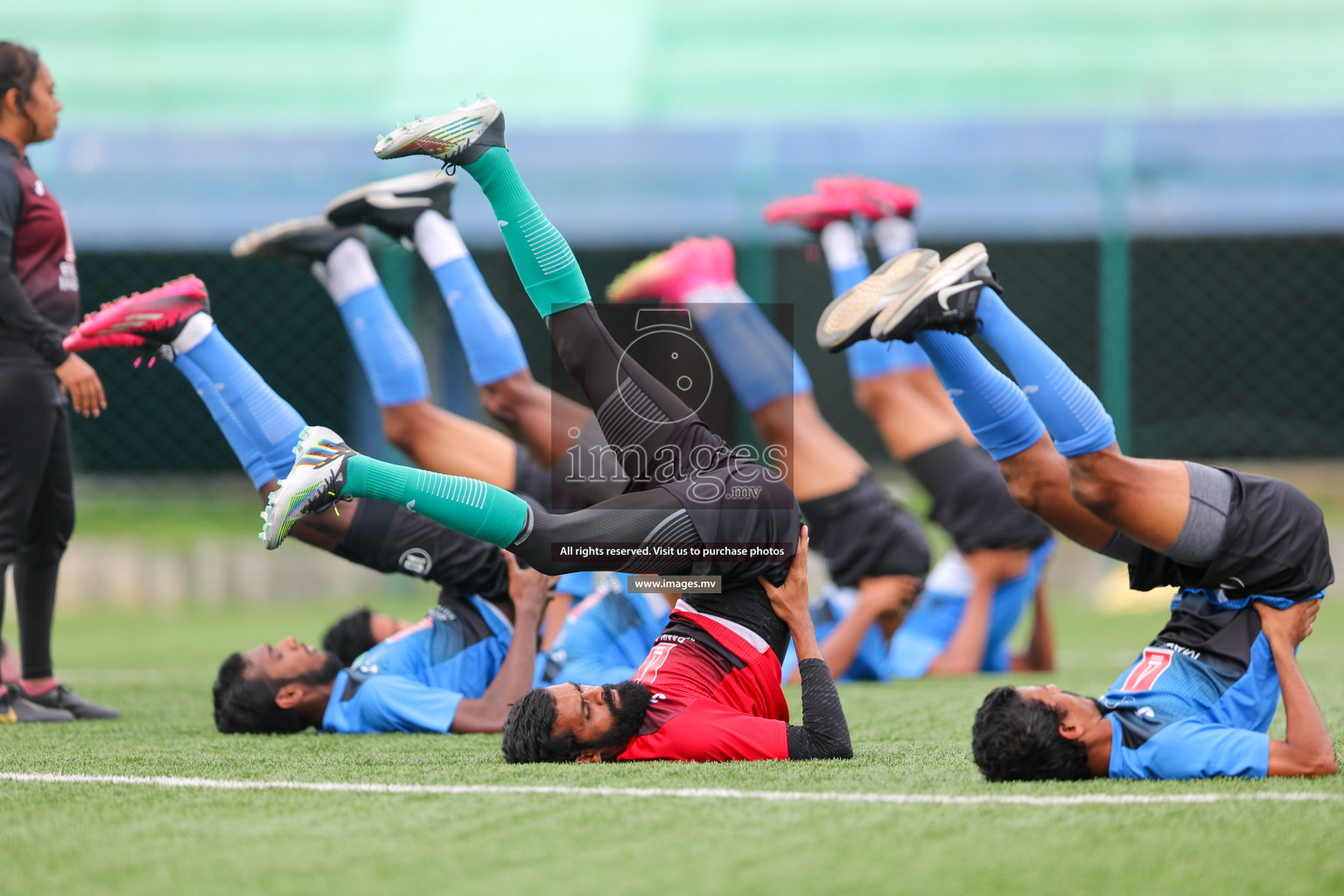 Maldives Practice Sessions on 26 June 2023 before their match in Bangabandhu SAFF Championship 2023 held in Bengaluru Football Ground