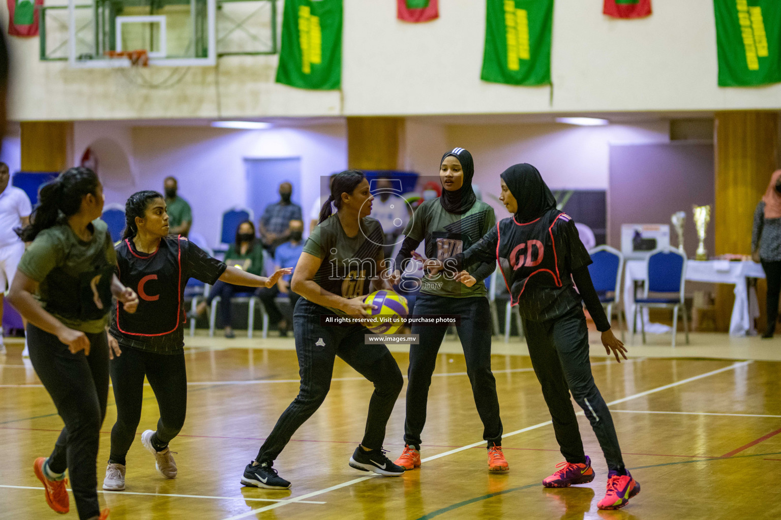 Kulhudhuffushi Youth & R.C vs Club Green Streets in the Finals of Milo National Netball Tournament 2021 (Women's) held on 5th December 2021 in Male', Maldives Photos: Ismail Thoriq / images.mv