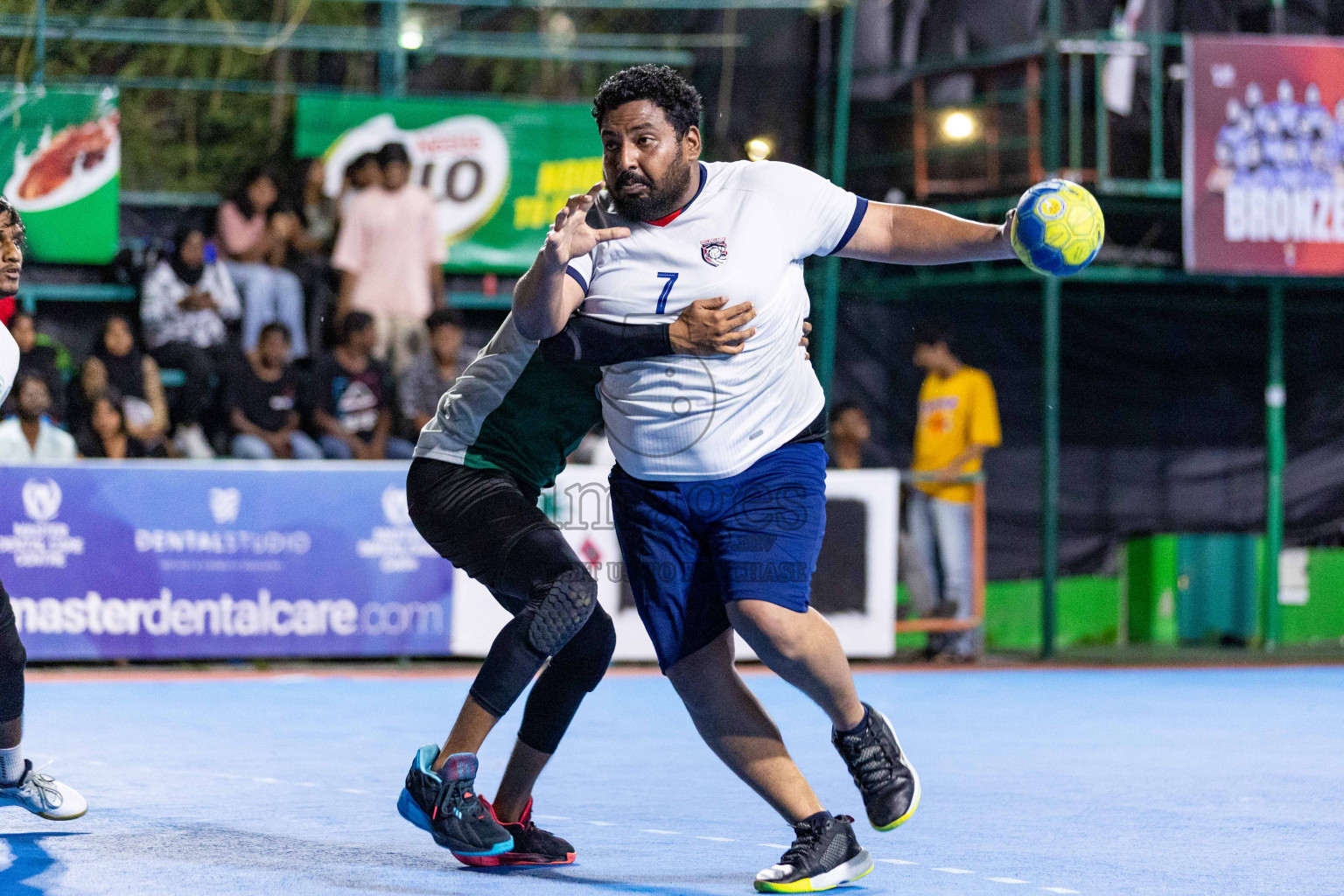 Day 19 of 10th National Handball Tournament 2023, held in Handball ground, Male', Maldives on Tuesday, 19th December 2023 Photos: Nausham Waheed/ Images.mv