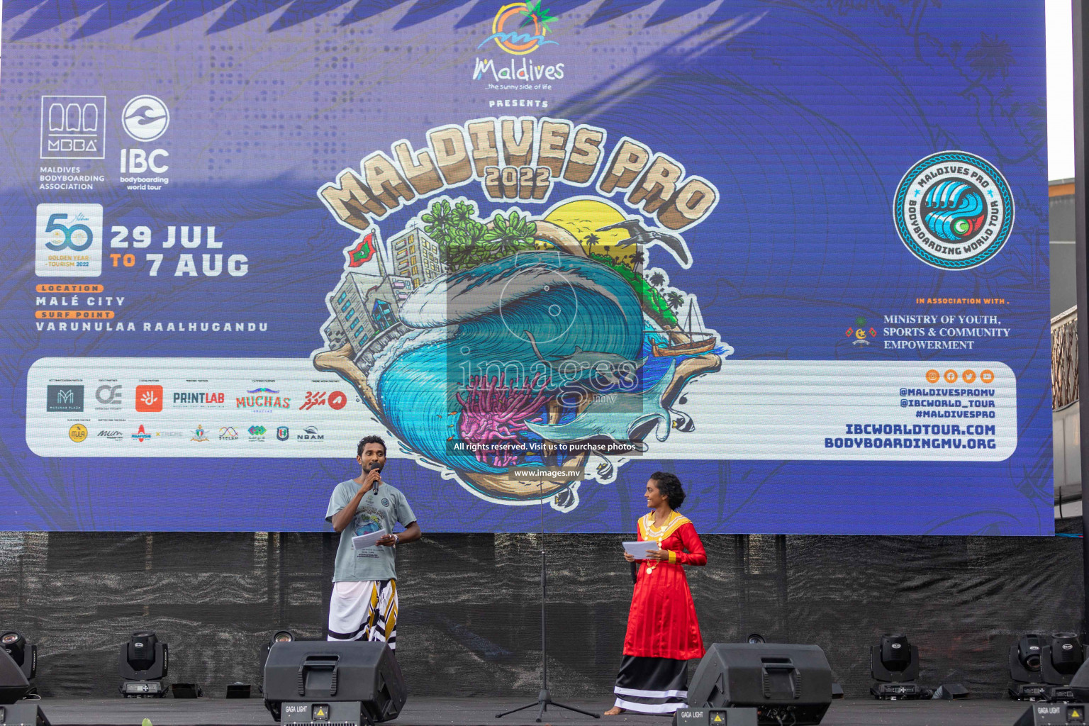 Opening ceremony of Visit Maldives Pro 2022-IBC World Bodyboarding Tour was held on Friday, 29th July 2022 at Male', Maldives.  Photos: Ismail Thoriq / images.mv