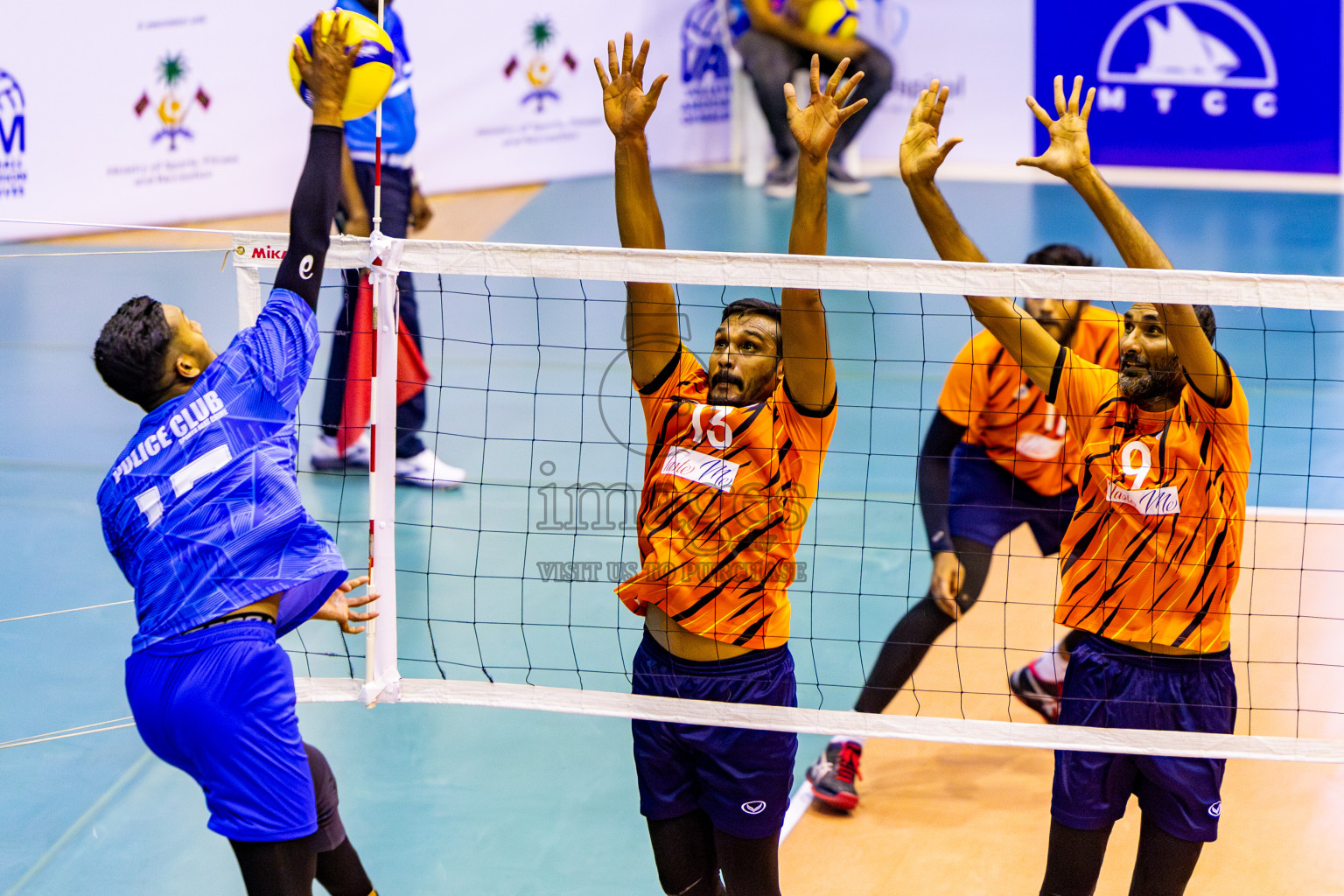 Sports Club City vs Police Club in Day 3 of MILO VAM Cup 2024 Men's Division was held in Social Center Indoor Hall on Wednesday, 30th October 2024. Photos: Nausham Waheed / images.mv