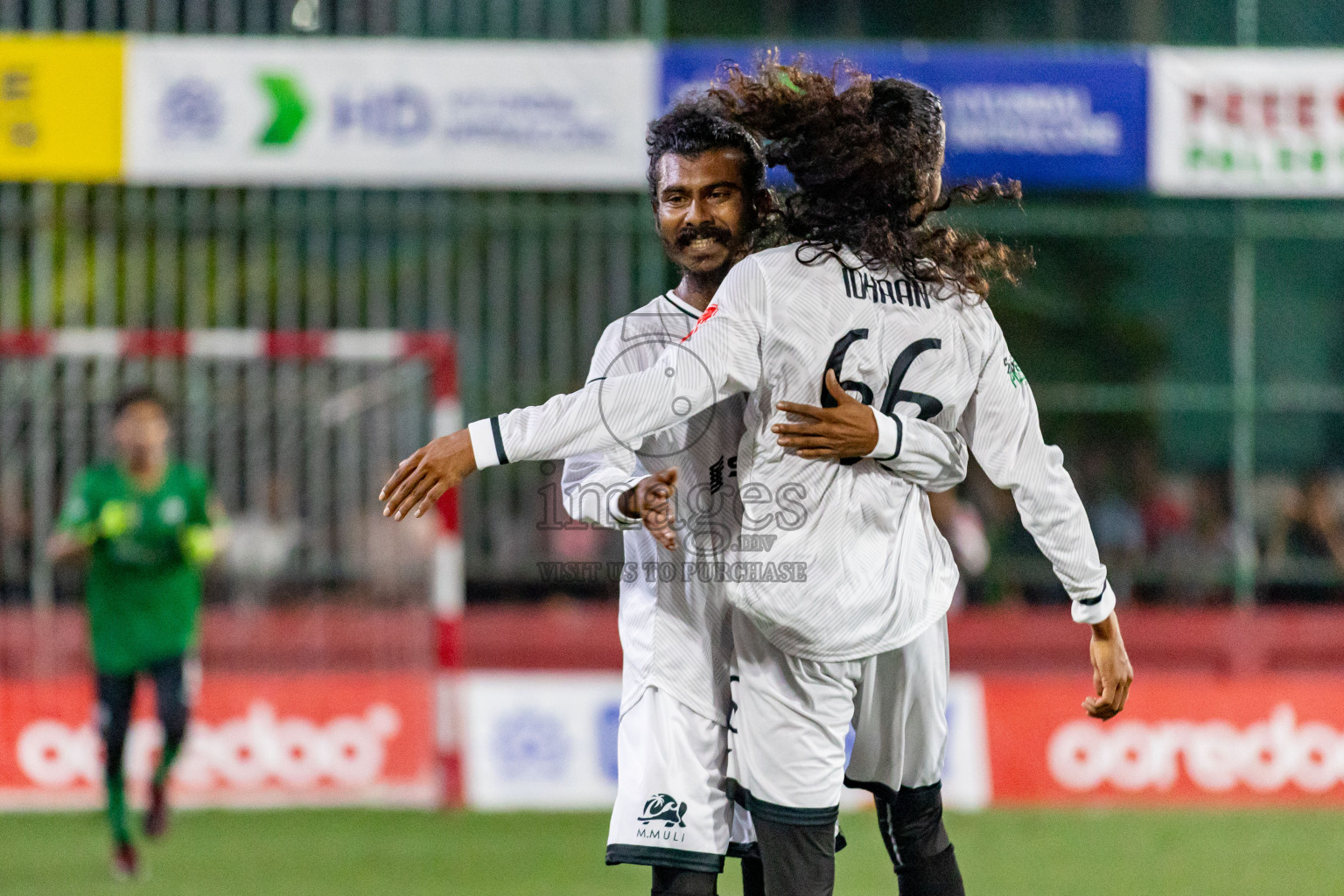 M. Kolhufushi vs M. Muli in Day 19 of Golden Futsal Challenge 2024 was held on Friday, 2nd February 2024 in Hulhumale', Maldives 
Photos: Hassan Simah / images.mv