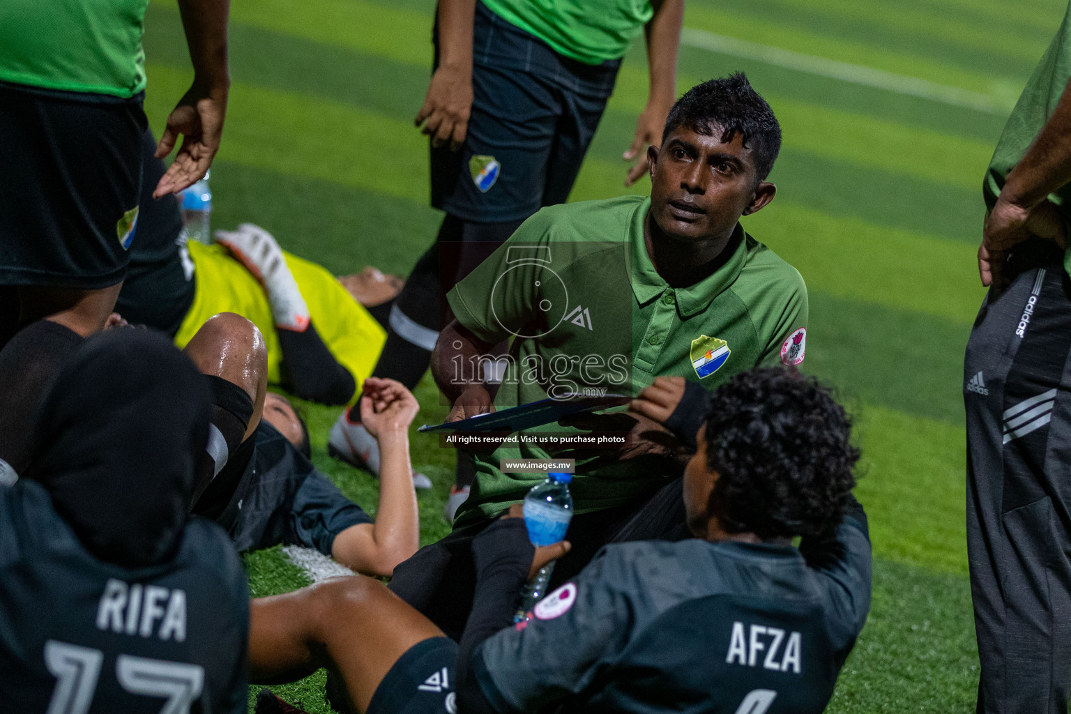 Club WAMCO vs DSC in the Semi Finals of 18/30 Women's Futsal Fiesta 2021 held in Hulhumale, Maldives on 14th December 2021. Photos: Ismail Thoriq / images.mv