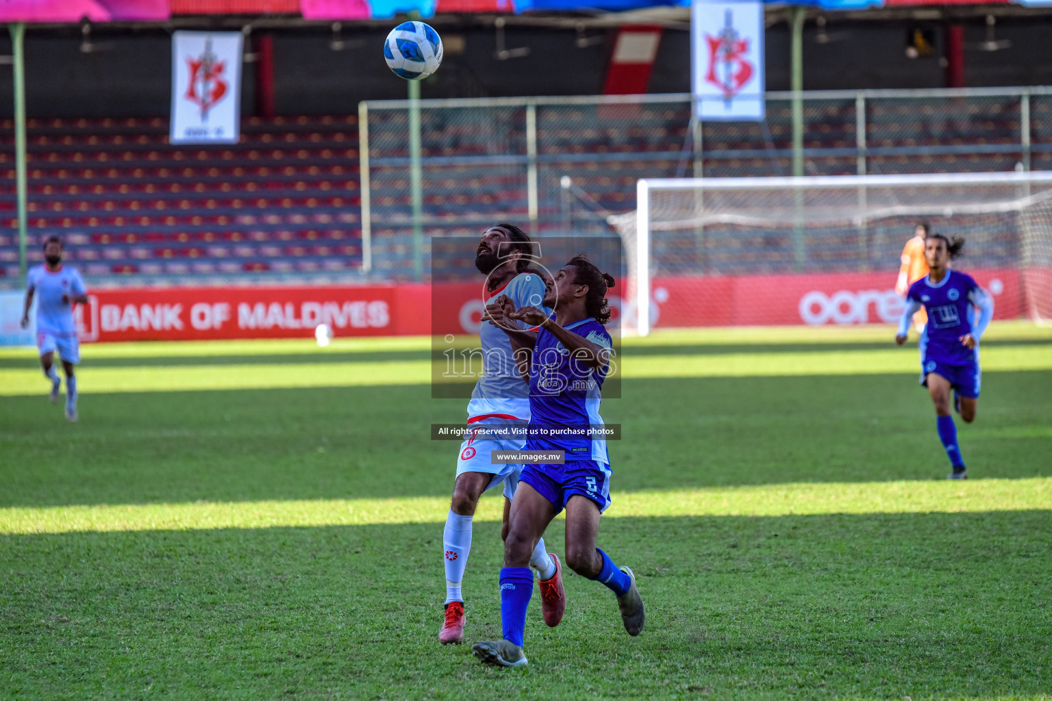 Buru Sports Club vs New Radiant Sports Club in the 2nd Division 2022 on 14th Aug 2022, held in National Football Stadium, Male', Maldives Photos: Nausham Waheed / Images.mv