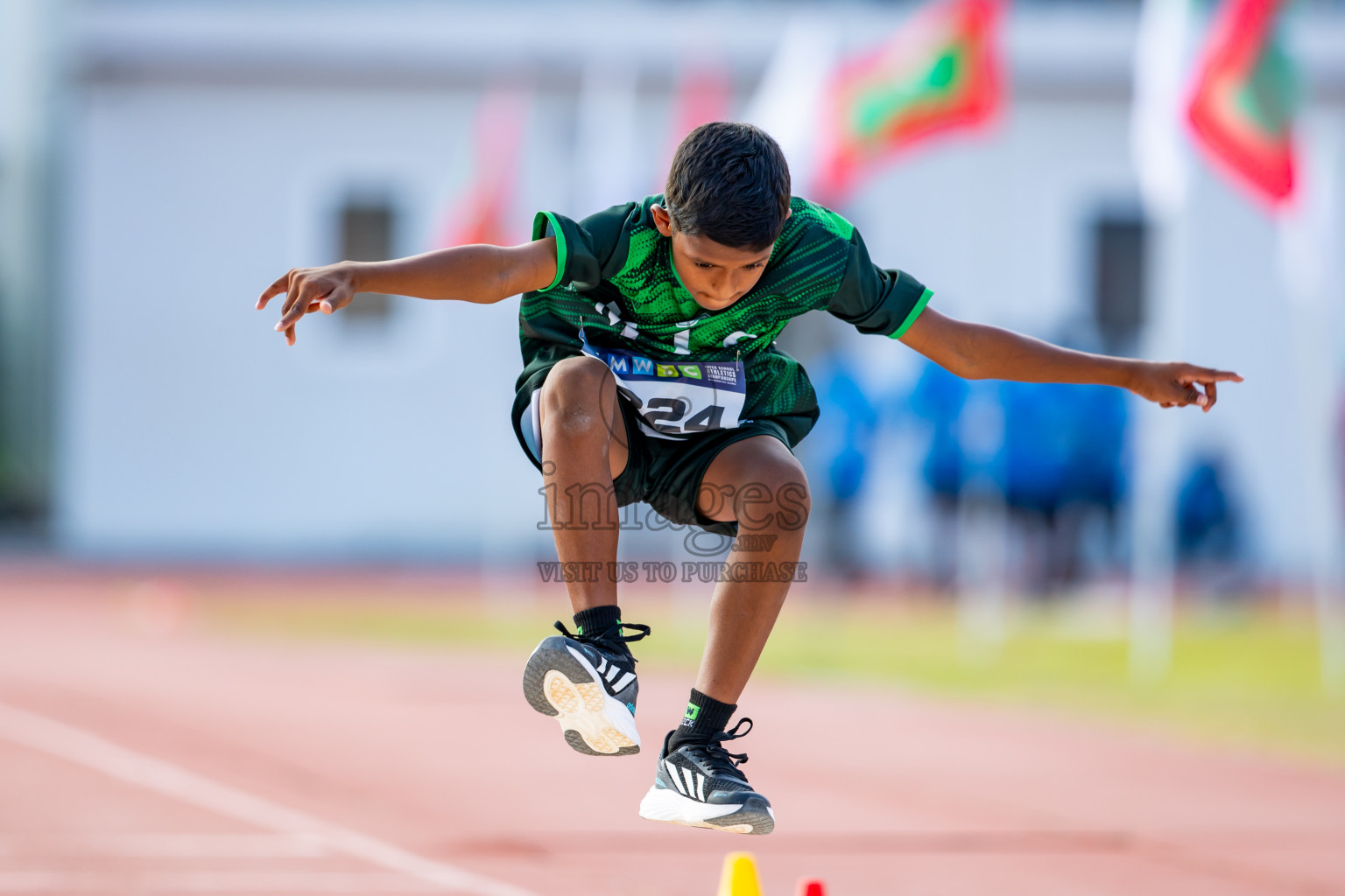 Day 5 of MWSC Interschool Athletics Championships 2024 held in Hulhumale Running Track, Hulhumale, Maldives on Wednesday, 13th November 2024. Photos by: Nausham Waheed / Images.mv