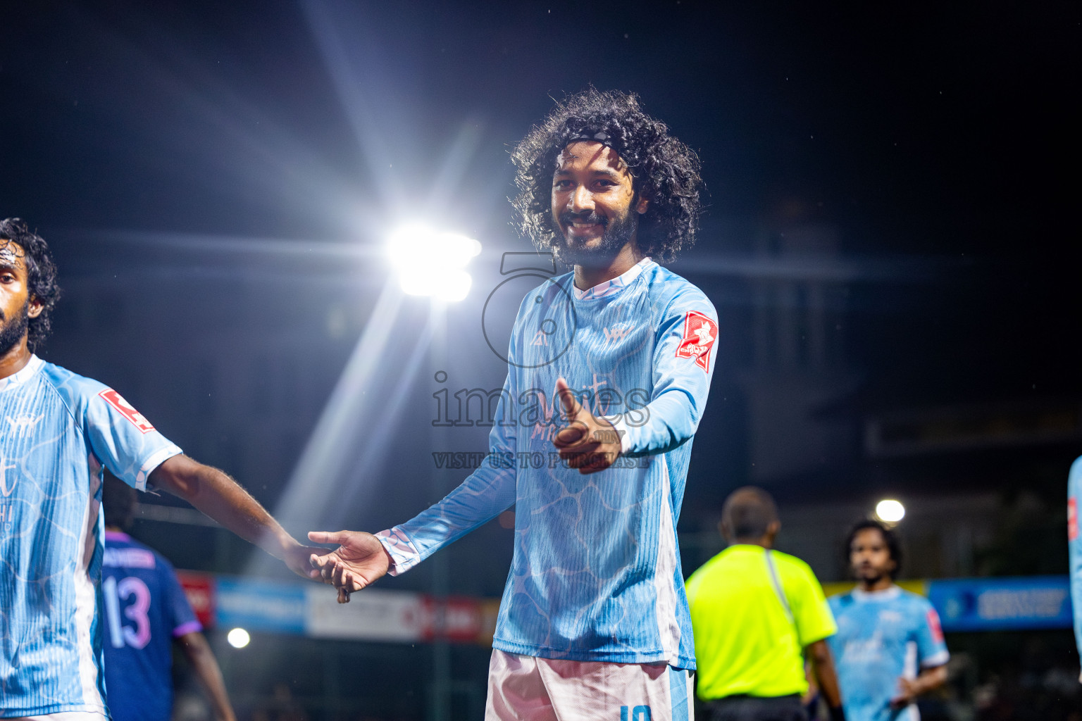 K Maafushi vs K Guraidhoo in Kaafu Atoll Semi Final in Day 24 of Golden Futsal Challenge 2025 was held on Tuesday , 28th January 2025, in Hulhumale', Maldives. Photos: Nausham Waheed / images.mv