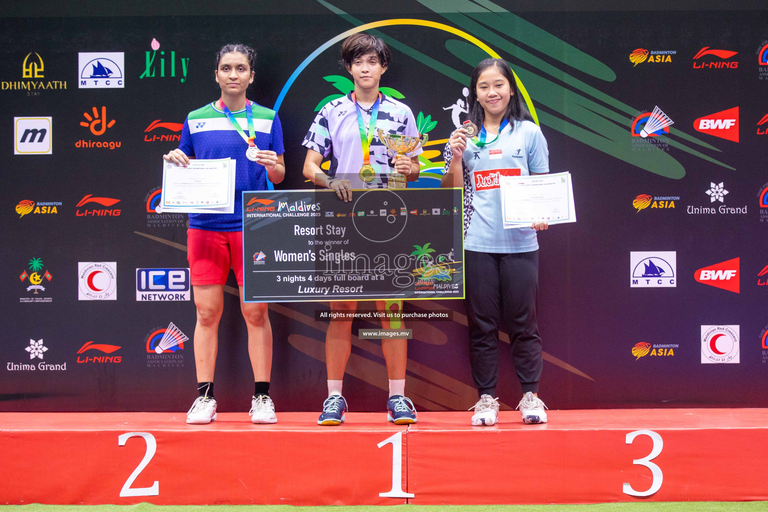 Finals of Li-Ning Maldives International Challenge 2023, was is held in Ekuveni Indoor Court, Male', Maldives on Saturday, 10th June 2023. Photos: Ismail Thoriq / images.mv