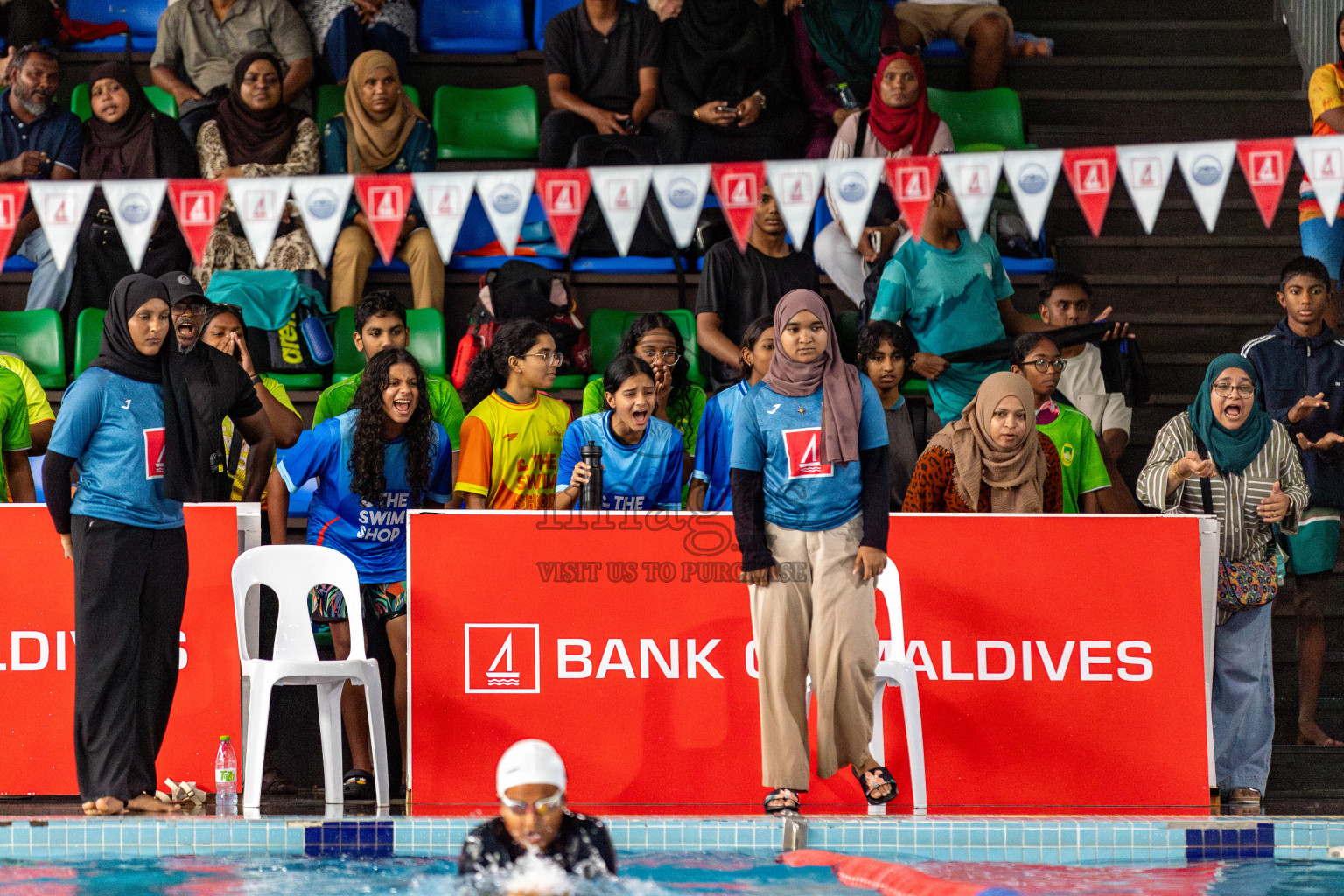 Day 3 of National Swimming Competition 2024 held in Hulhumale', Maldives on Sunday, 15th December 2024. Photos: Hassan Simah / images.mv