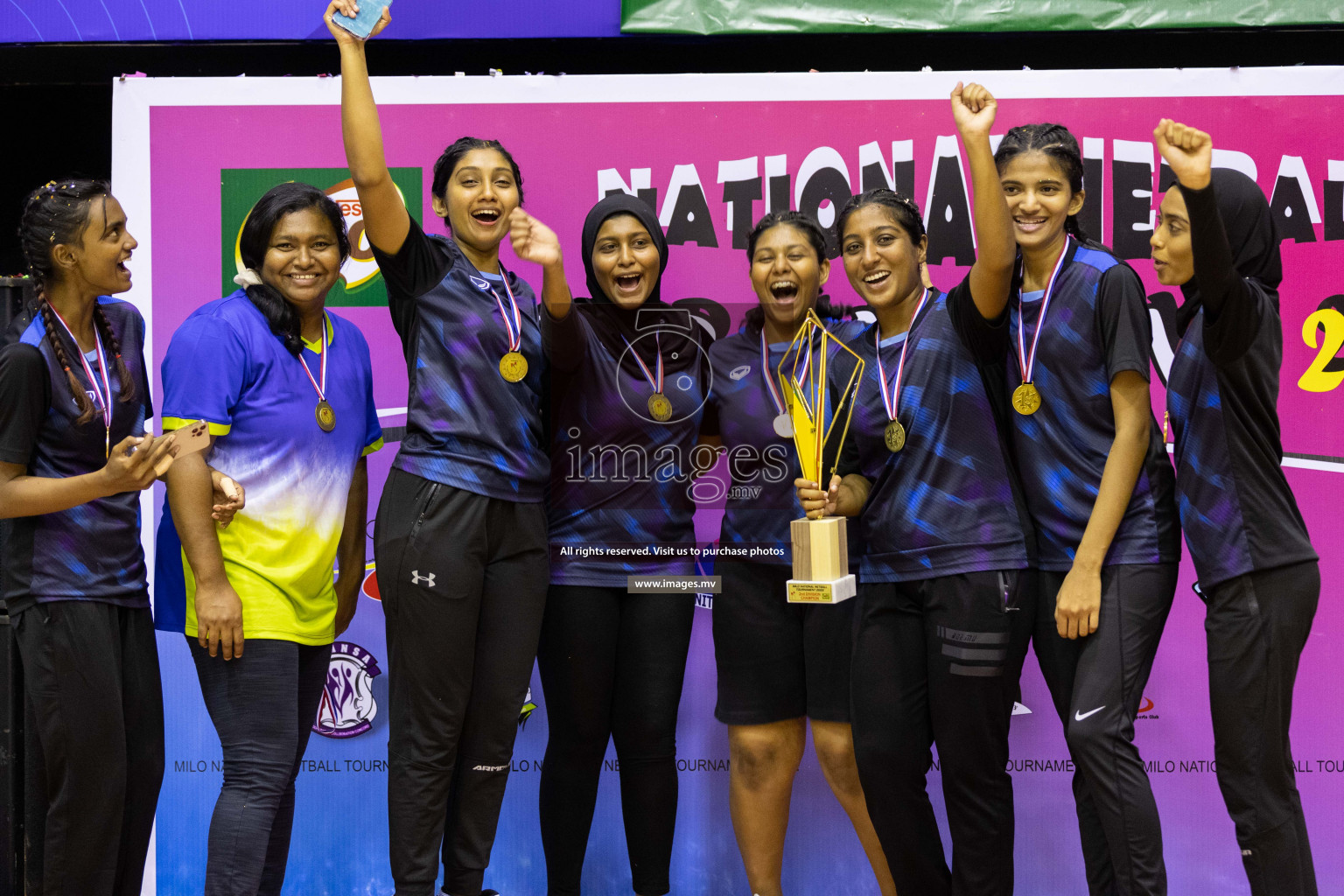 Club Green Streets vs Kulhudhufushi Y&RC in the 1st Division Final of Milo National Netball Tournament 2022 on 22nd July 2022 held in Social Center, Male', Maldives. Photographer: Shuu / images.mv