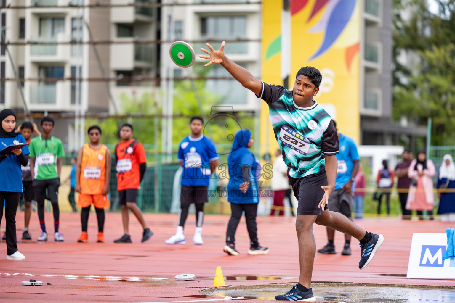 Day 1 of MWSC Interschool Athletics Championships 2024 held in Hulhumale Running Track, Hulhumale, Maldives on Saturday, 9th November 2024. 
Photos by: Ismail Thoriq, Hassan Simah / Images.mv