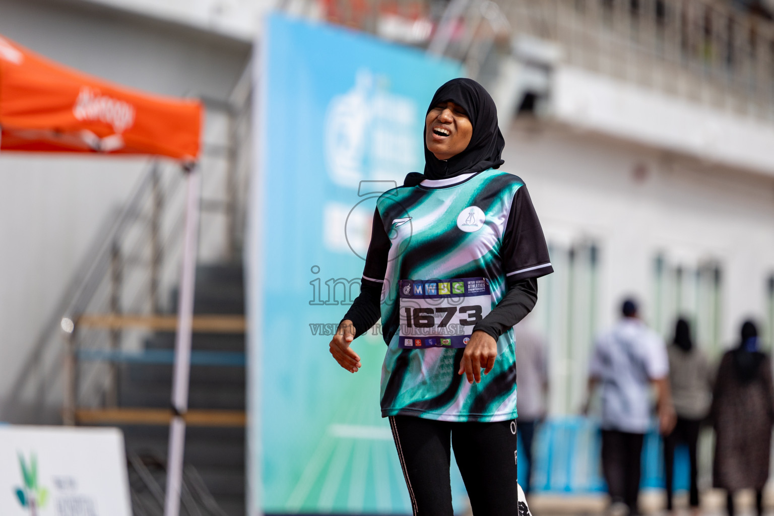 Day 2 of MWSC Interschool Athletics Championships 2024 held in Hulhumale Running Track, Hulhumale, Maldives on Sunday, 10th November 2024. 
Photos by:  Hassan Simah / Images.mv