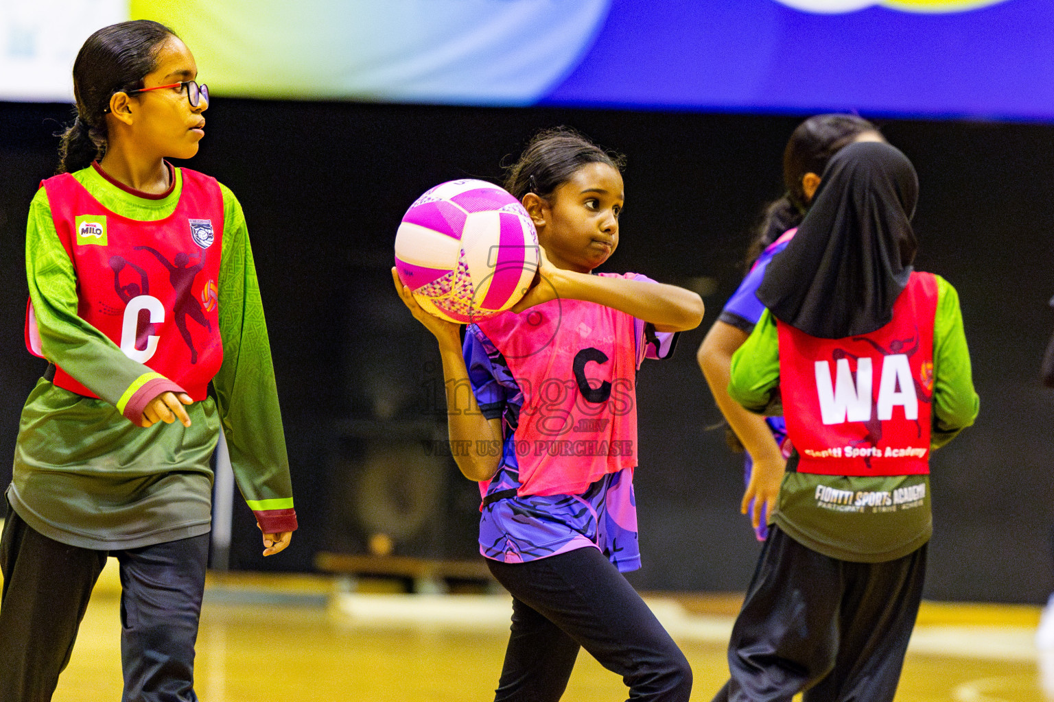 Netgen A vs N Sports Academy A in Day 3 of 3rd Netball Junior Championship, held at Social Center on Tuesday, 21st January 2025 . Photos: Nausham Waheed / images.mv
