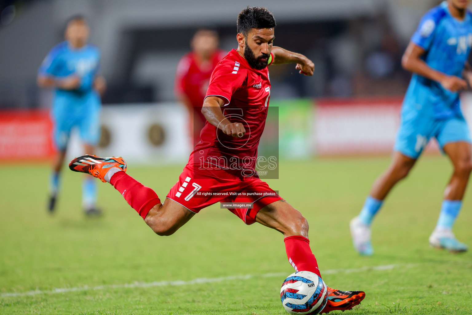 Lebanon vs India in the Semi-final of SAFF Championship 2023 held in Sree Kanteerava Stadium, Bengaluru, India, on Saturday, 1st July 2023. Photos: Nausham Waheed / images.mv