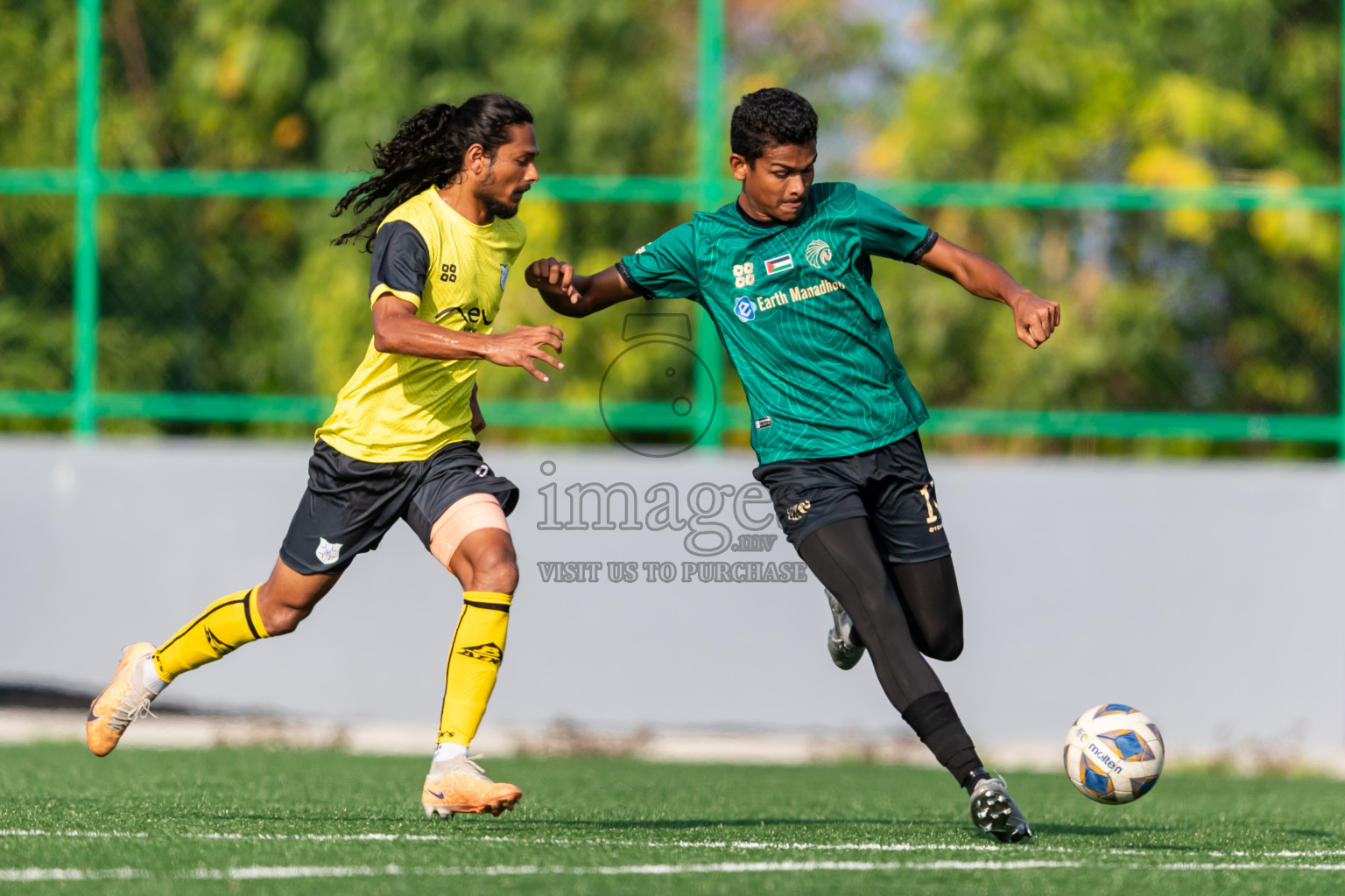 Baburu SC vs Kanmathi Juniors from Semi Final of Manadhoo Council Cup 2024 in N Manadhoo Maldives on Sunday, 25th February 2023. Photos: Nausham Waheed / images.mv