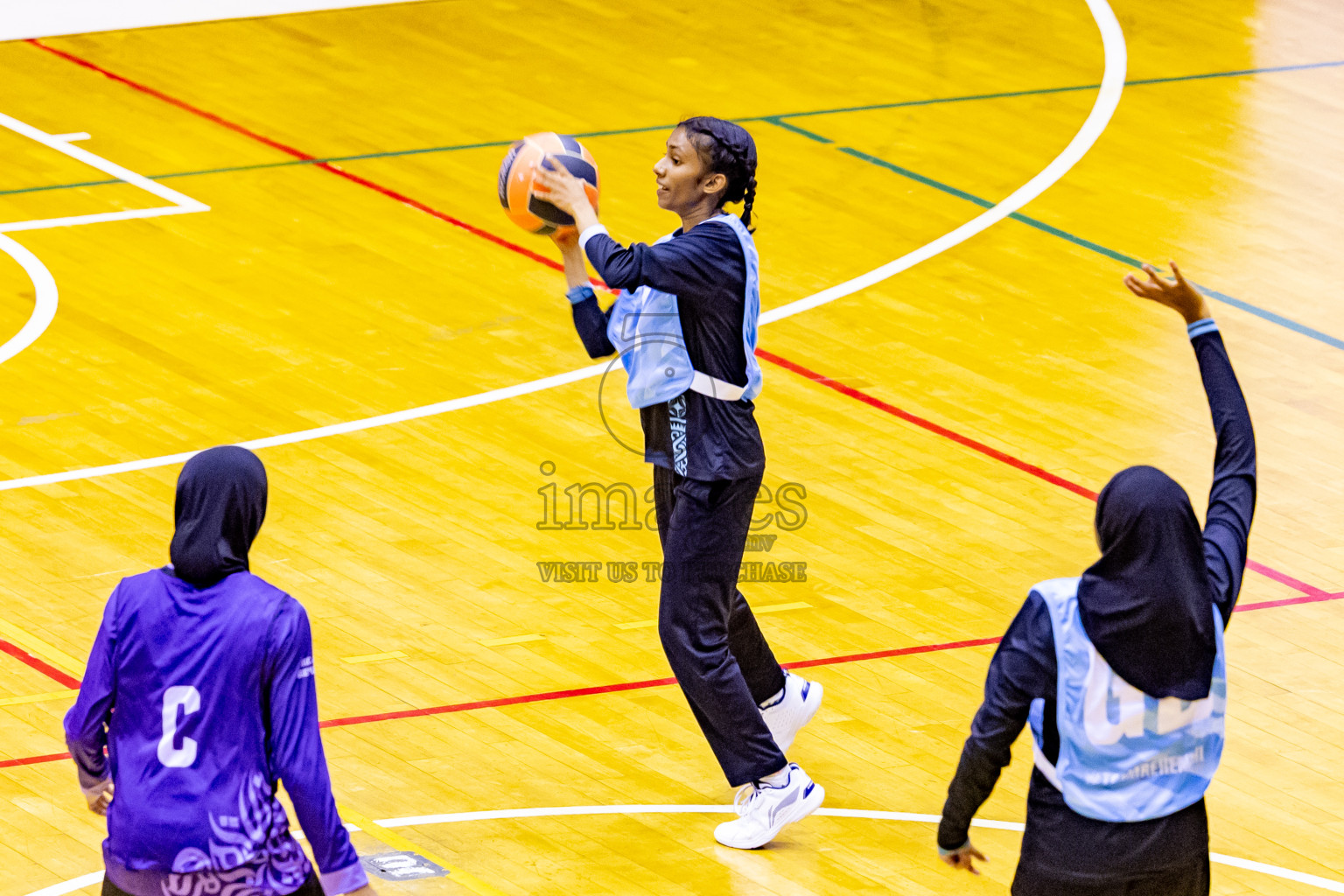 Day 3 of 25th Inter-School Netball Tournament was held in Social Center at Male', Maldives on Sunday, 11th August 2024. Photos: Nausham Waheed / images.mv