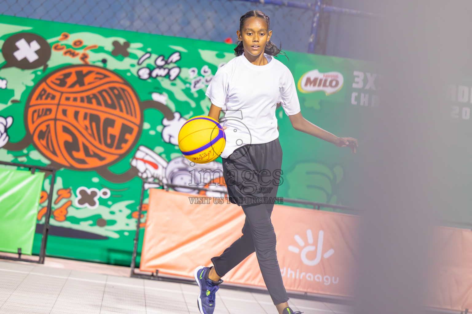 Day 2 of MILO Ramadan 3x3 Challenge 2024 was held in Ekuveni Outdoor Basketball Court at Male', Maldives on Wednesday, 13th March 2024.
Photos: Ismail Thoriq / images.mv