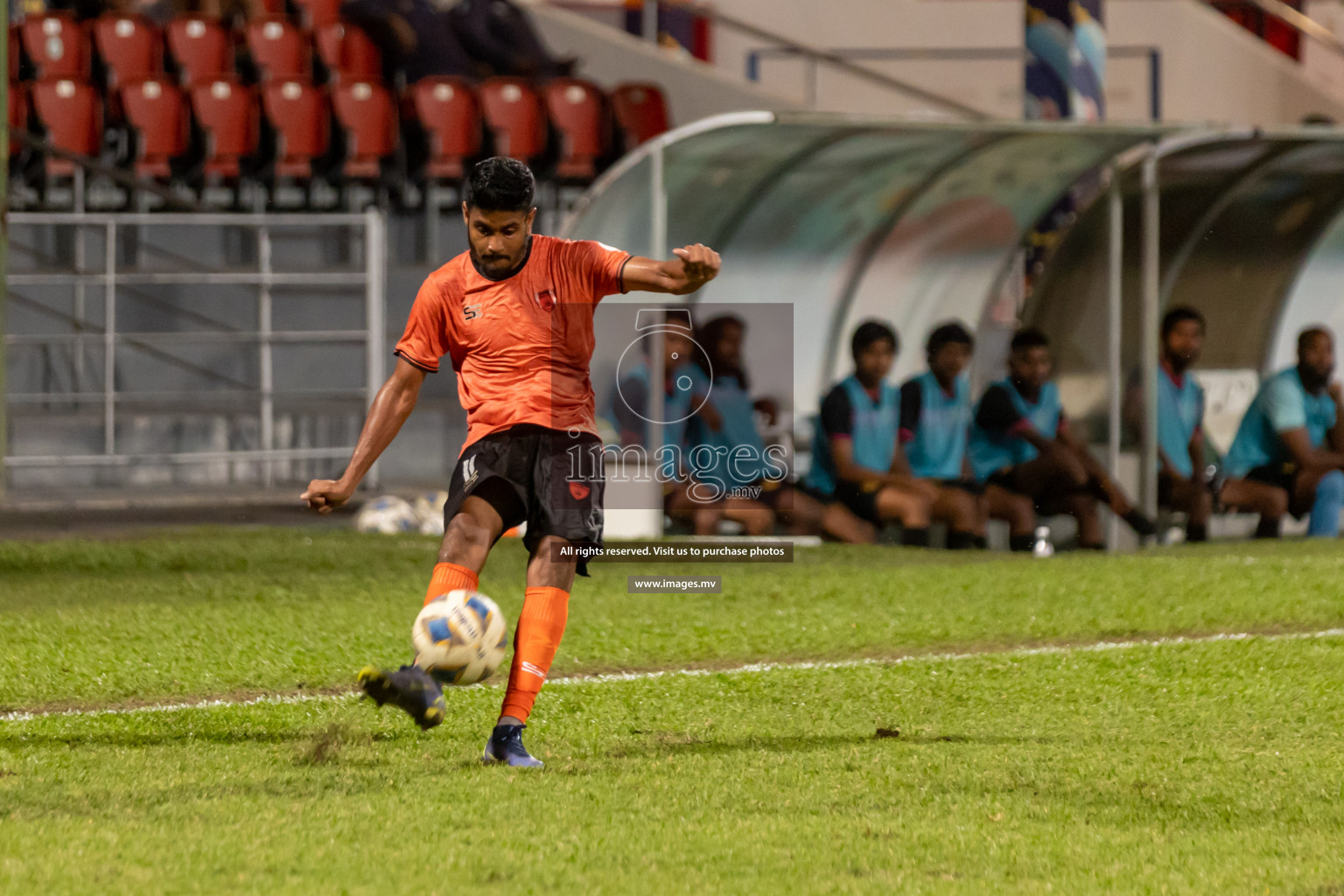 Club Eagles vs United Victory in Ooredoo Dhivehi Premier League 2021/22 on 07 July 2022, held in National Football Stadium, Male', Maldives