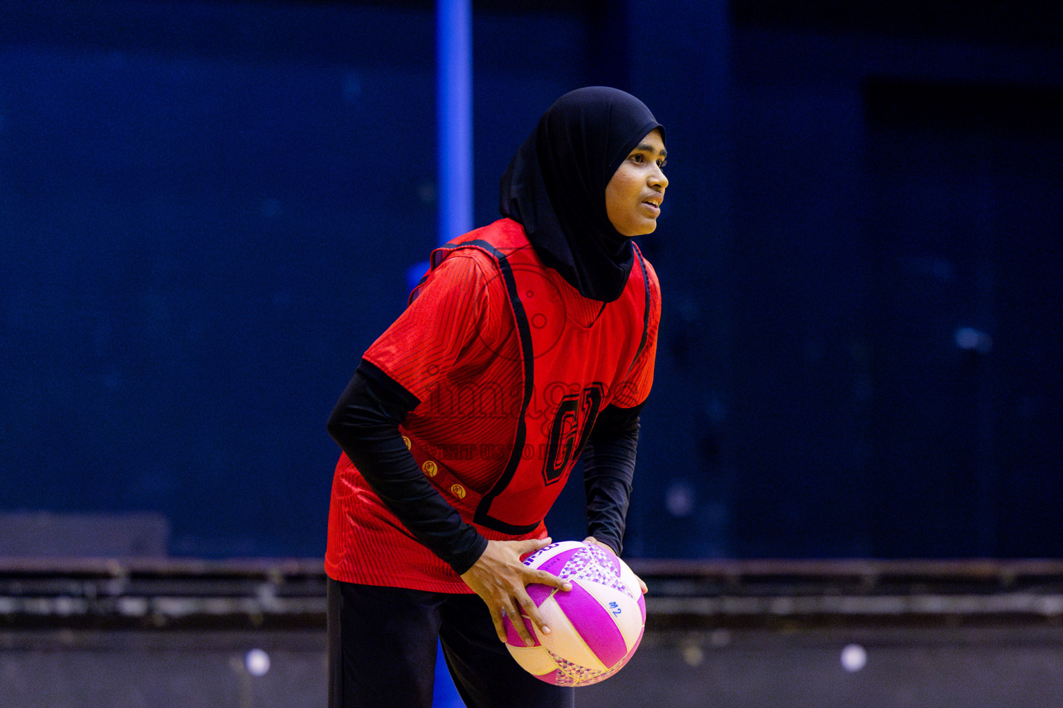 Matrix vs Club green streets in 1st division Final of National Netball Tournament 2025 held in Social Center at Male', Maldives on Thursday, 29th May 2025. Photos: Nausham Waheed / images.mv