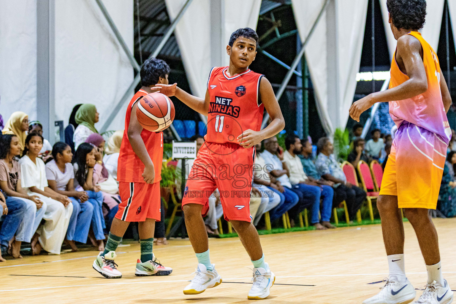 Day 3 of Milo 5 x 5 Junior Challenge 2025 - Basketball tournament held in Basketball Training Center, Male', Maldives on Saturday, 11th October 2025. Photos by: Nausham Waheed, Areef Adam / Images.mv