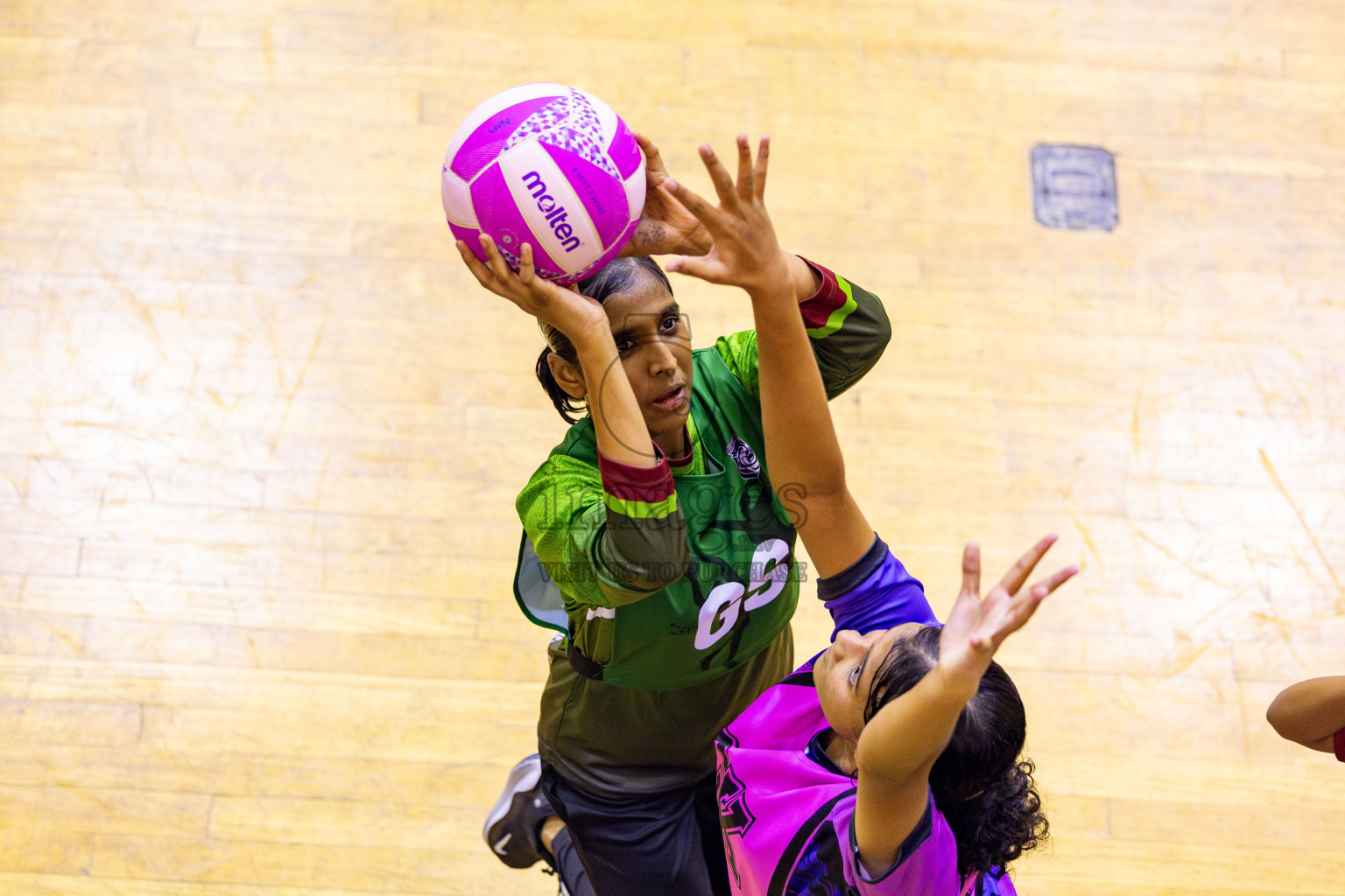 N Sports Acamdemy A vs Fiontti Sports Club in Day 3 of 3rd Netball Junior Championship, held at Social Center on Tuesday, 21st January 2025 . Photos: Nausham Waheed / images.mv
