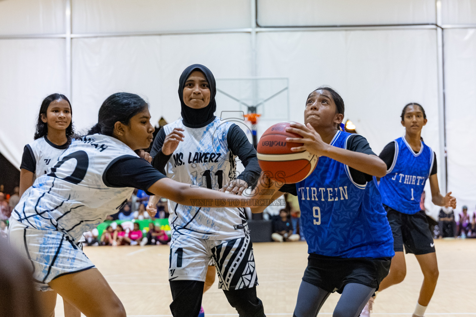 Day 3 of Milo 5 x 5 Junior Challenge 2025 - Basketball tournament held in Basketball Training Center, Male', Maldives on Saturday, 11th October 2025. 
Photos by:  Hassan Simah / Images.mv