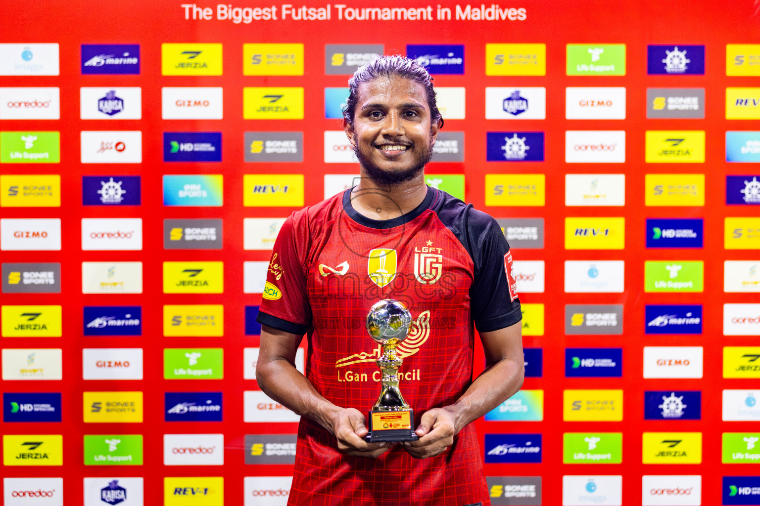 AA Mathiveri vs L Gan in Quarter Finals of Golden Futsal Challenge 2024 which was held on Friday, 1st March 2024, in Hulhumale', Maldives Photos: Nausham Waheed / images.mv