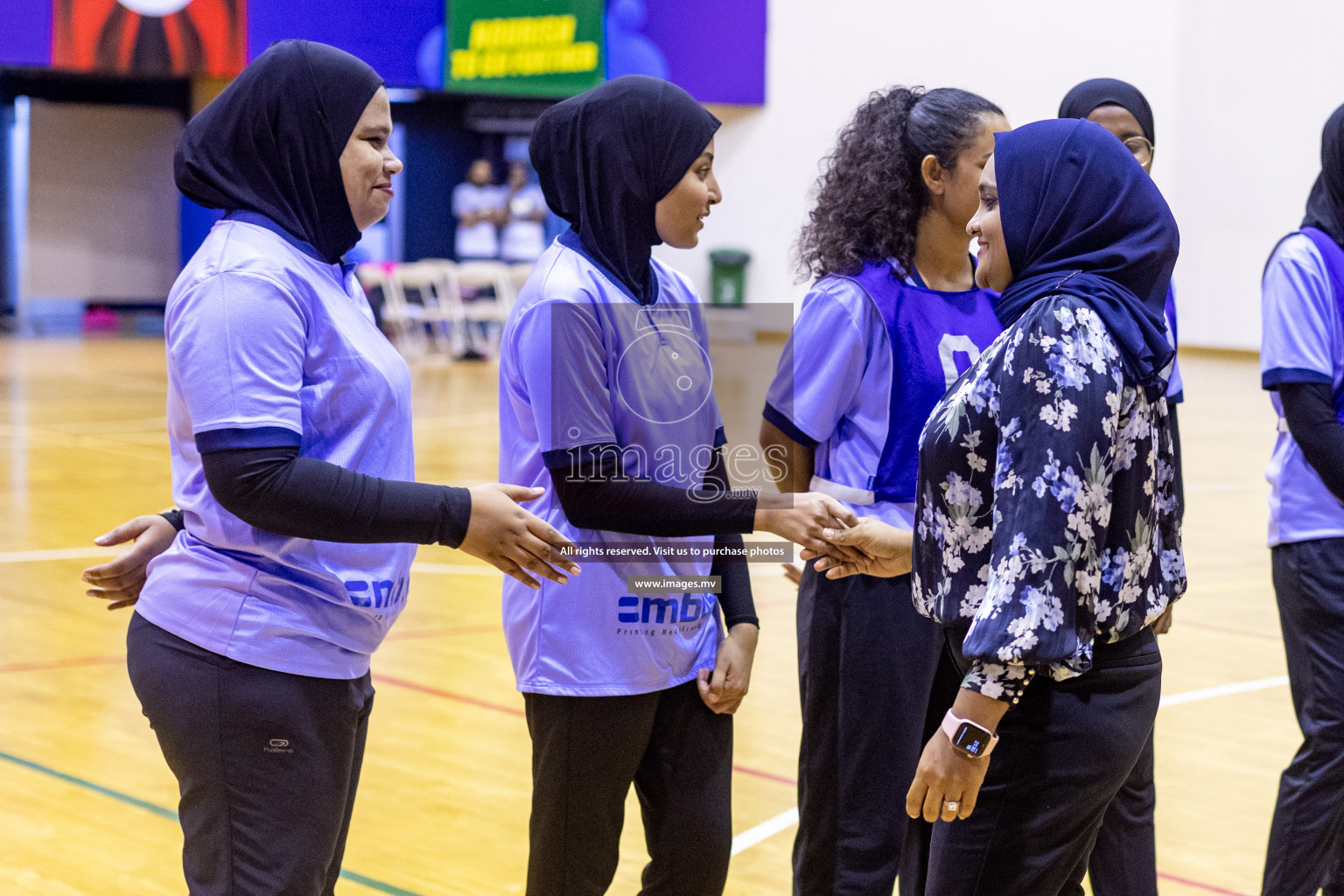 Lorenzo Sports Club vs Vyansa in the Milo National Netball Tournament 2022 on 18 July 2022, held in Social Center, Male', Maldives. Photographer: Shuu, Hassan Simah / Images.mv