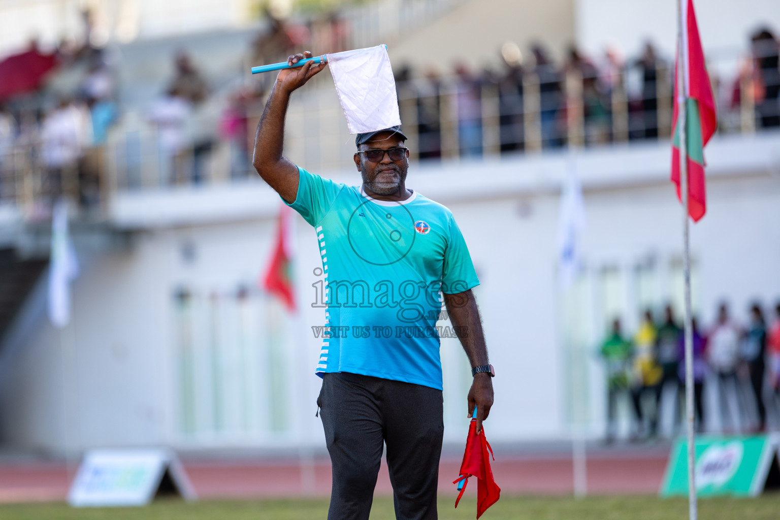 Day 1 of MWSC Interschool Athletics Championships 2024 held in Hulhumale Running Track, Hulhumale, Maldives on Saturday, 9th November 2024. Photos by: Ismail Thoriq / Images.mv